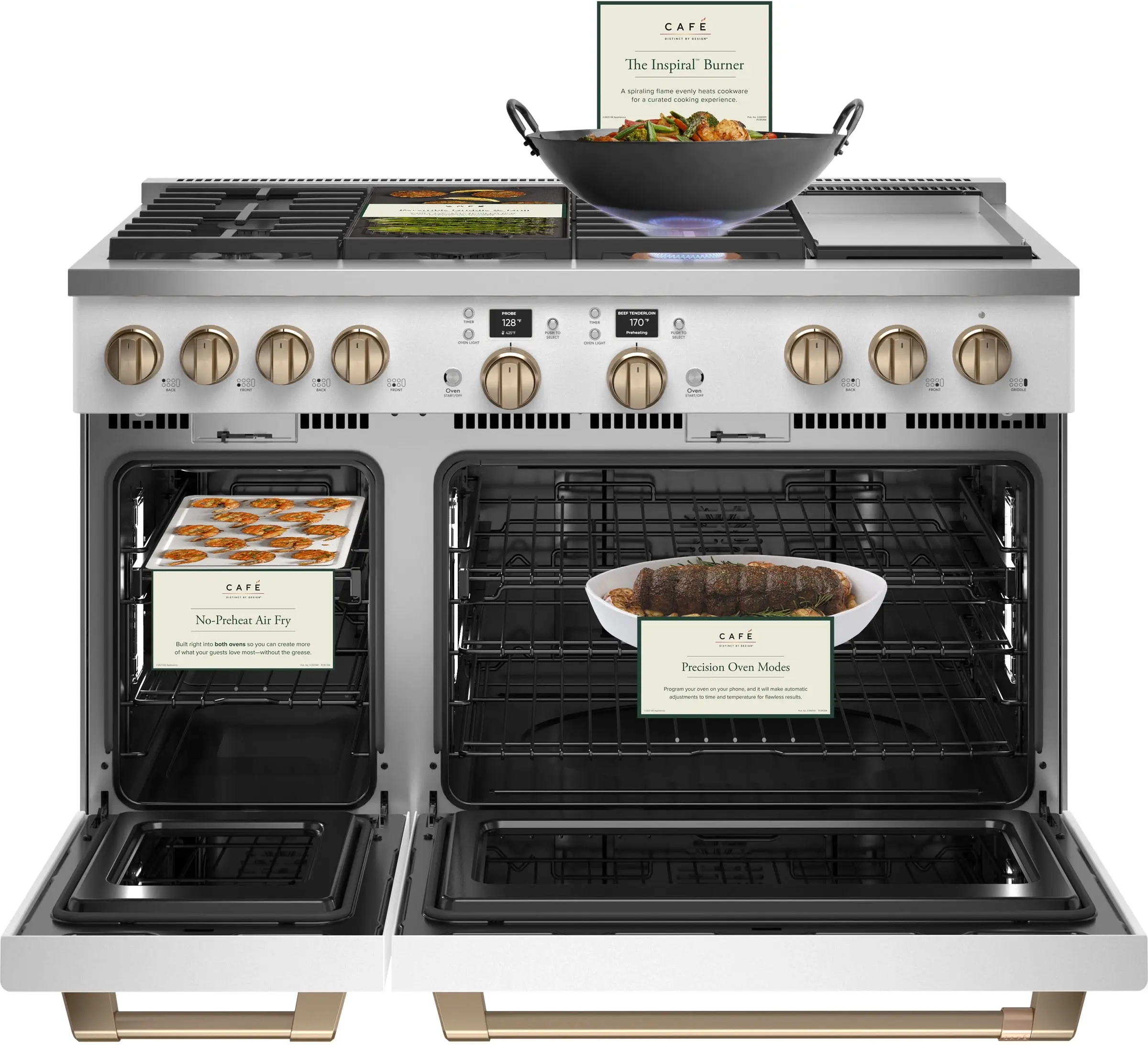 Cafe C2Y486P4TW2 48 Inch Smart Professional Dual Fuel Range Matte