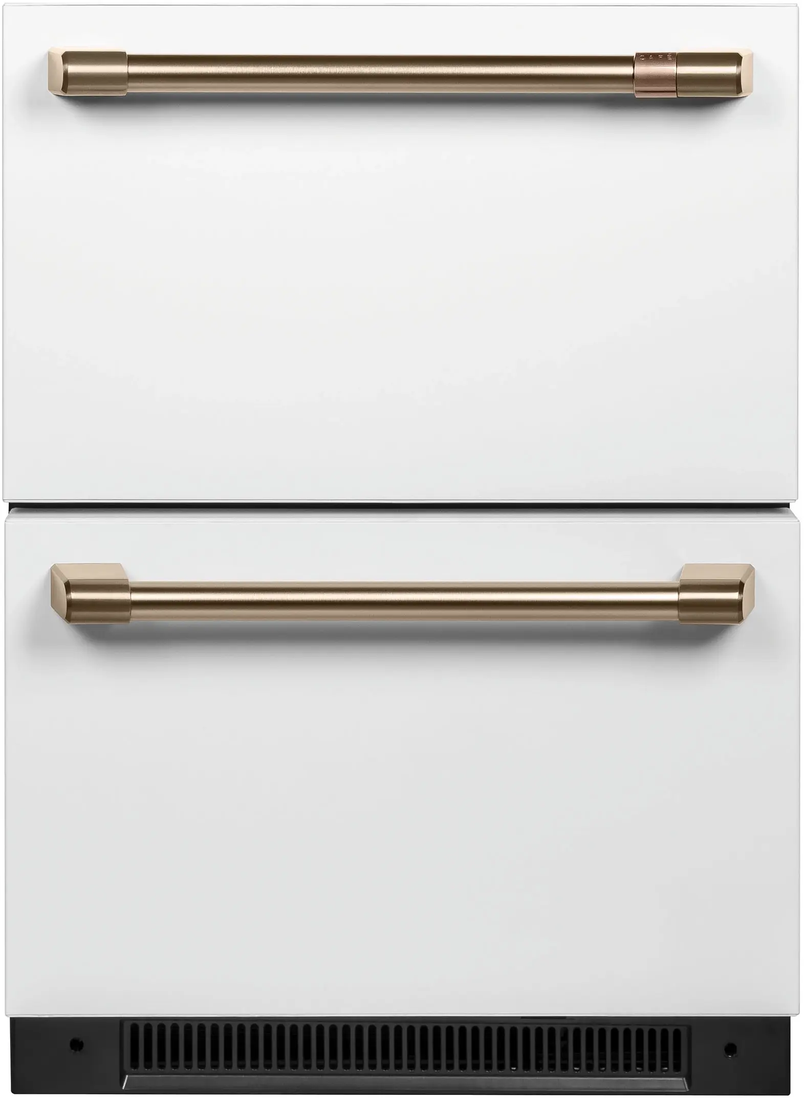 Cafe CDE06RP4NW2 Matte White/Brushed Bronze Handles