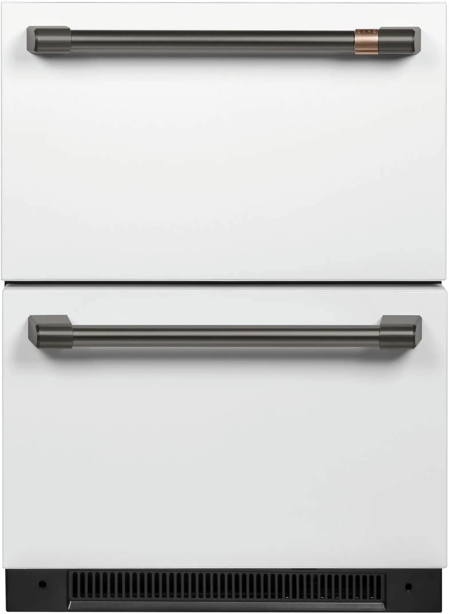 Cafe CDE06RP4NW2 Matte White/Brushed Bronze Handles