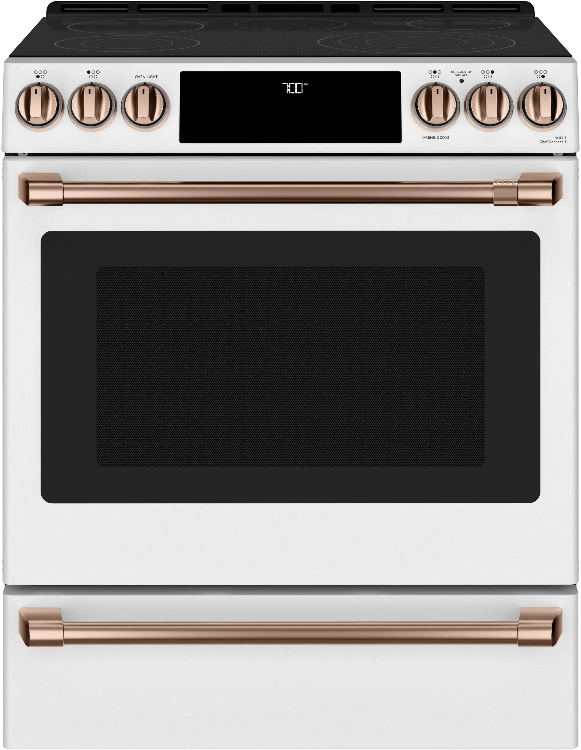 Cafe CES700P4MW2 30 Inch Slide-In Electric Smart Range Matte White