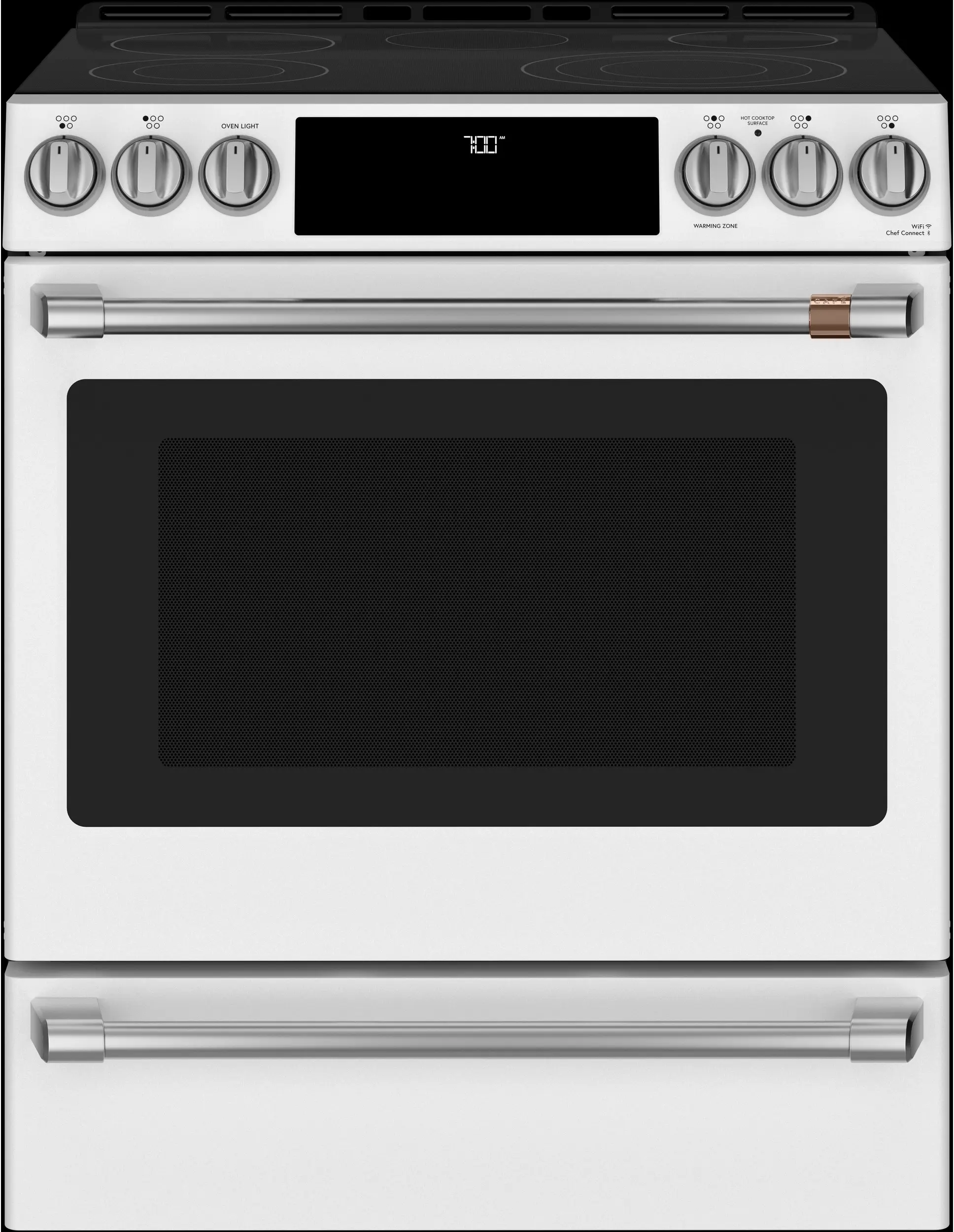 Cafe CES700P4MW2 30 Inch Slide-In Electric Smart Range Matte White