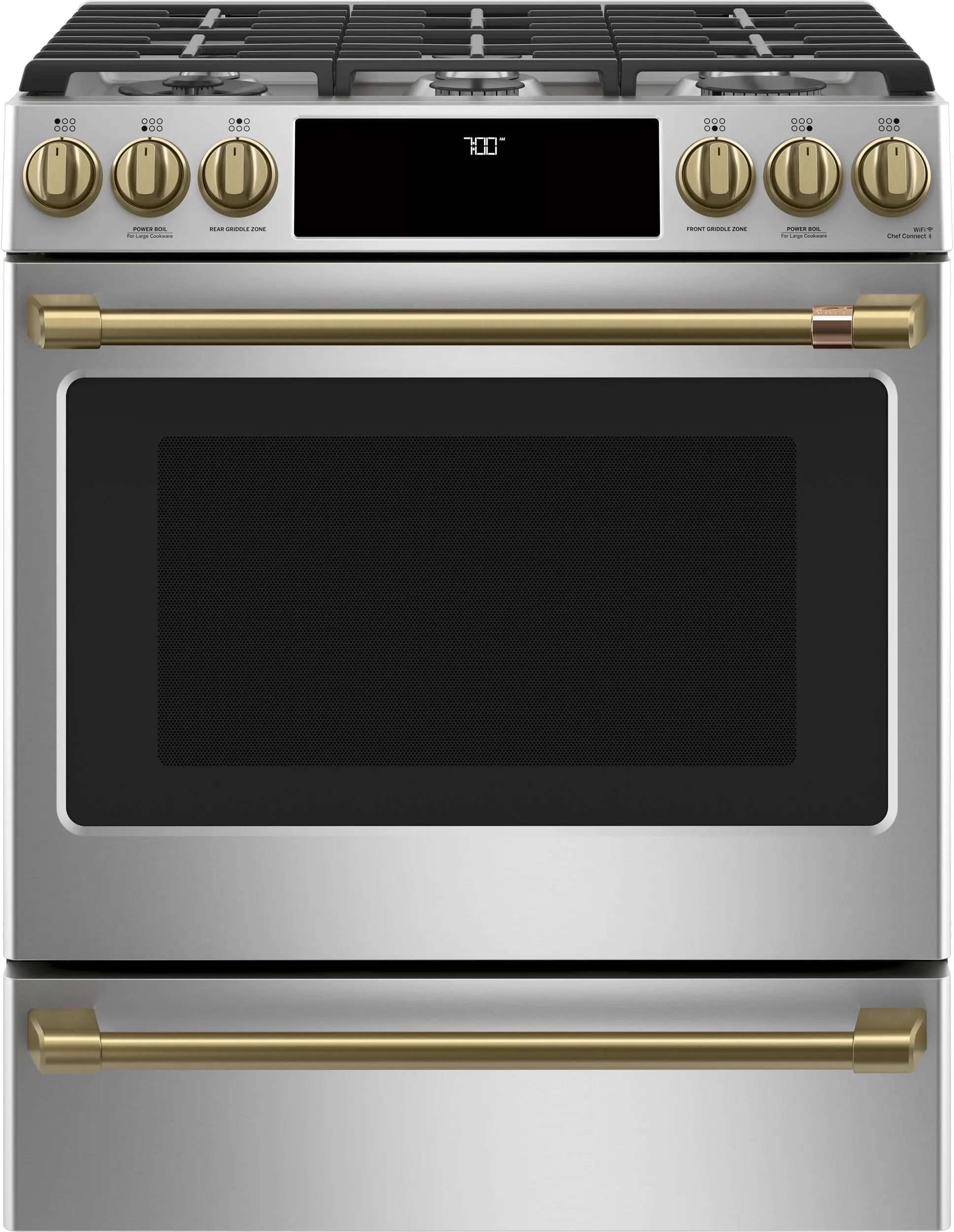 Cafe CGS700P2MS1 30 Inch Slide-In Gas Smart Range Stainless Steel