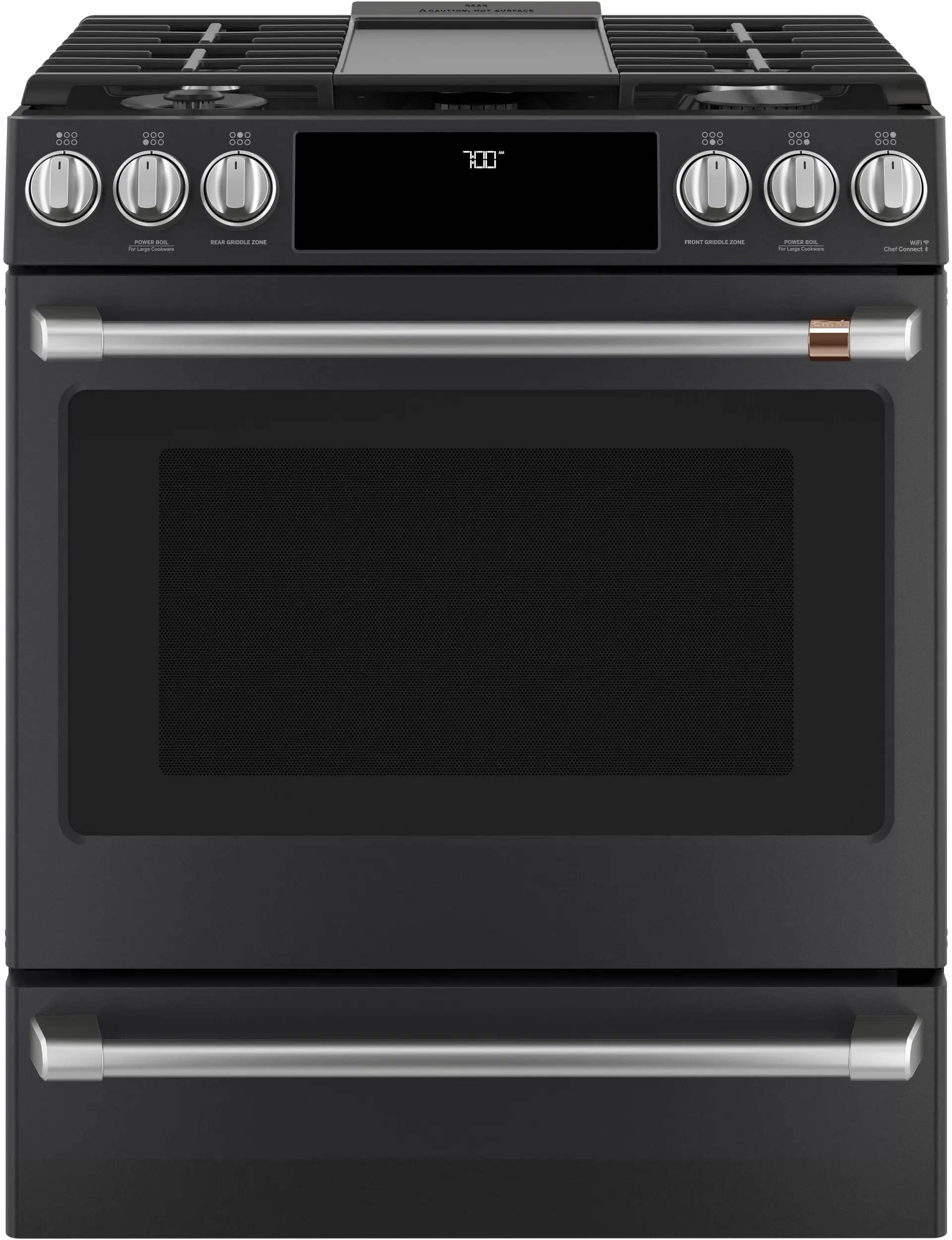 Cafe CGS700P3MD1 30 Inch Slide-In Gas Smart Range Matte Black