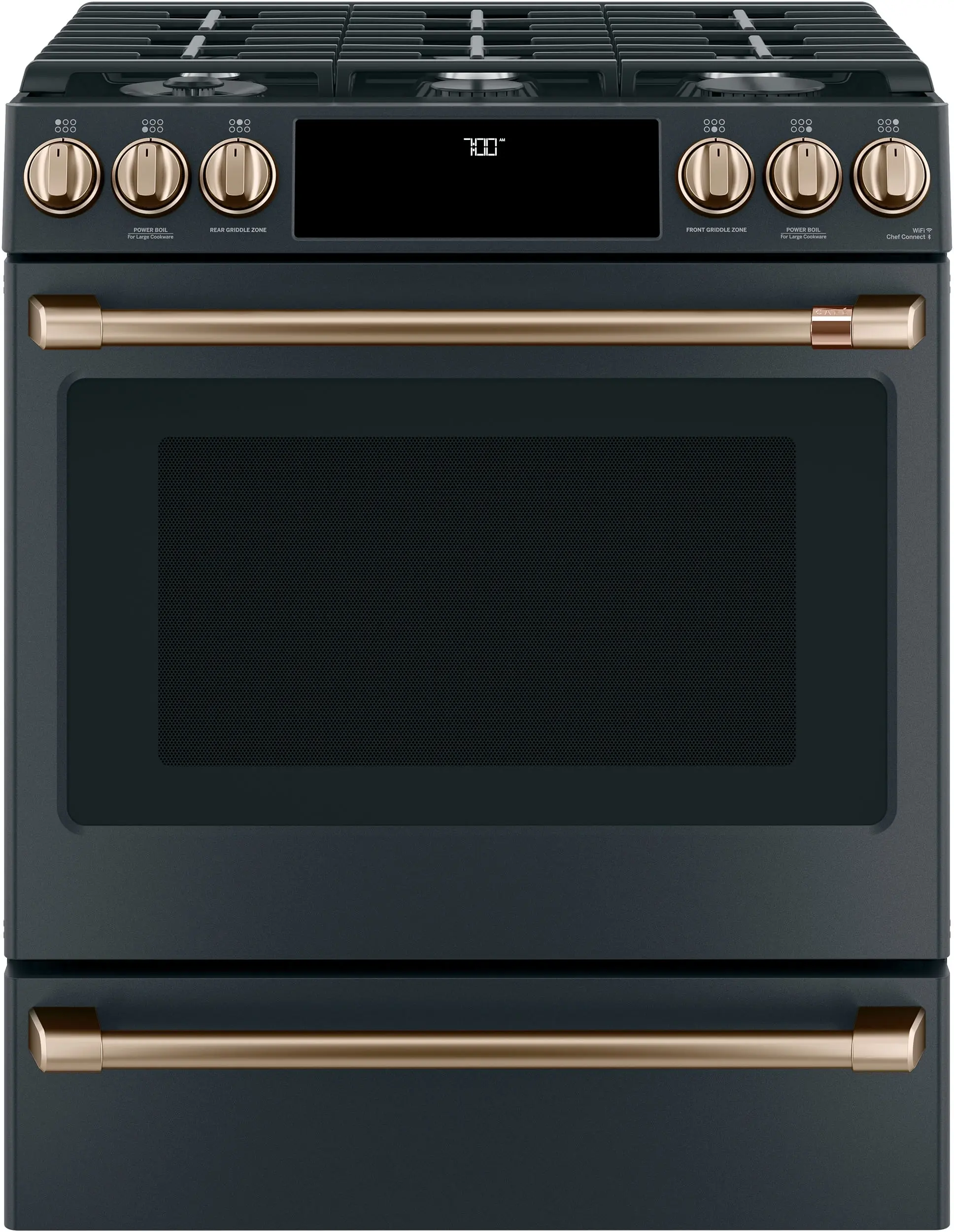 Cafe CGS700P3MD1 30 Inch Slide-In Gas Smart Range Matte Black