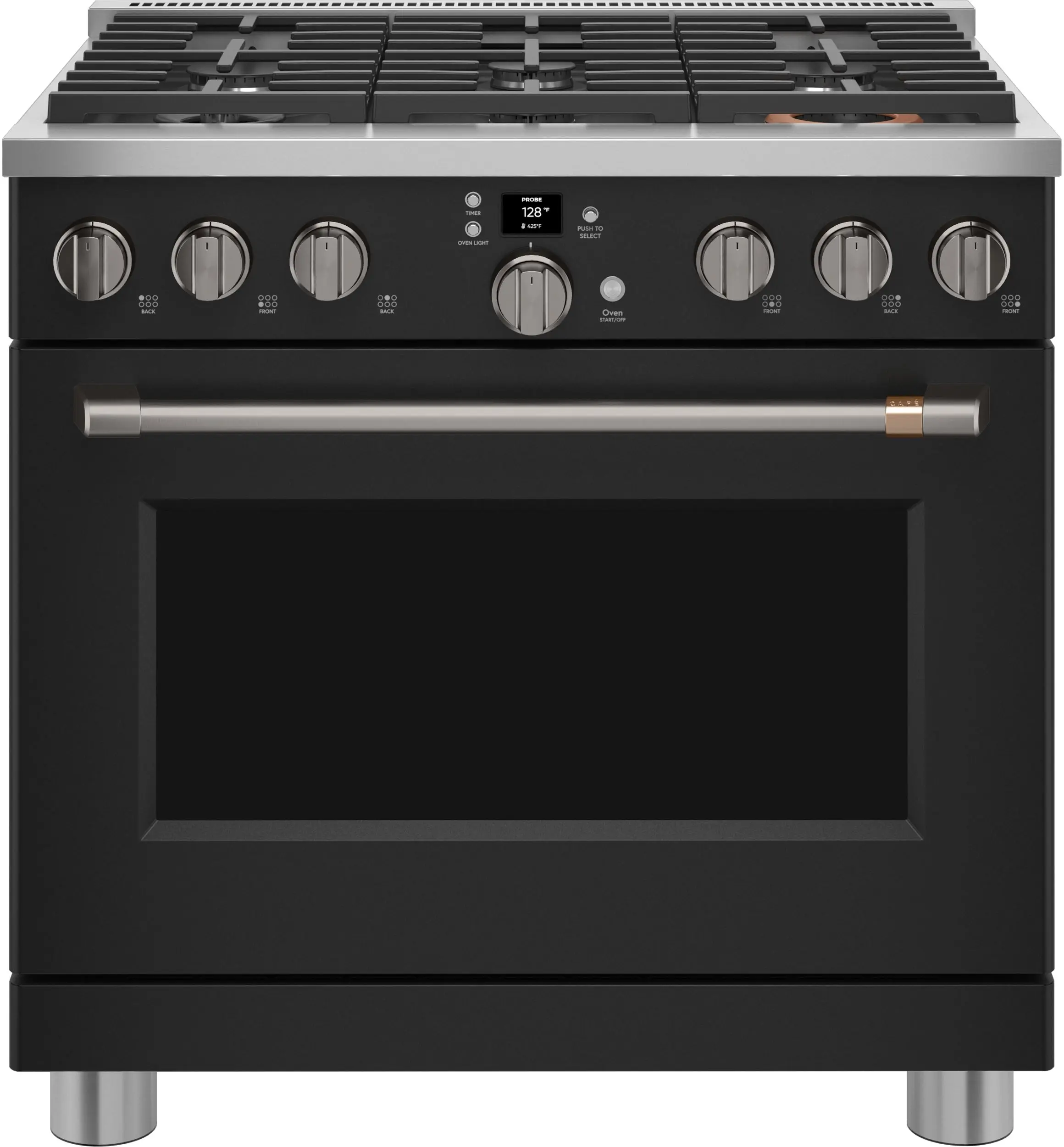 Cafe CGY366P3TD1 Matte Black with Brushed Stainless