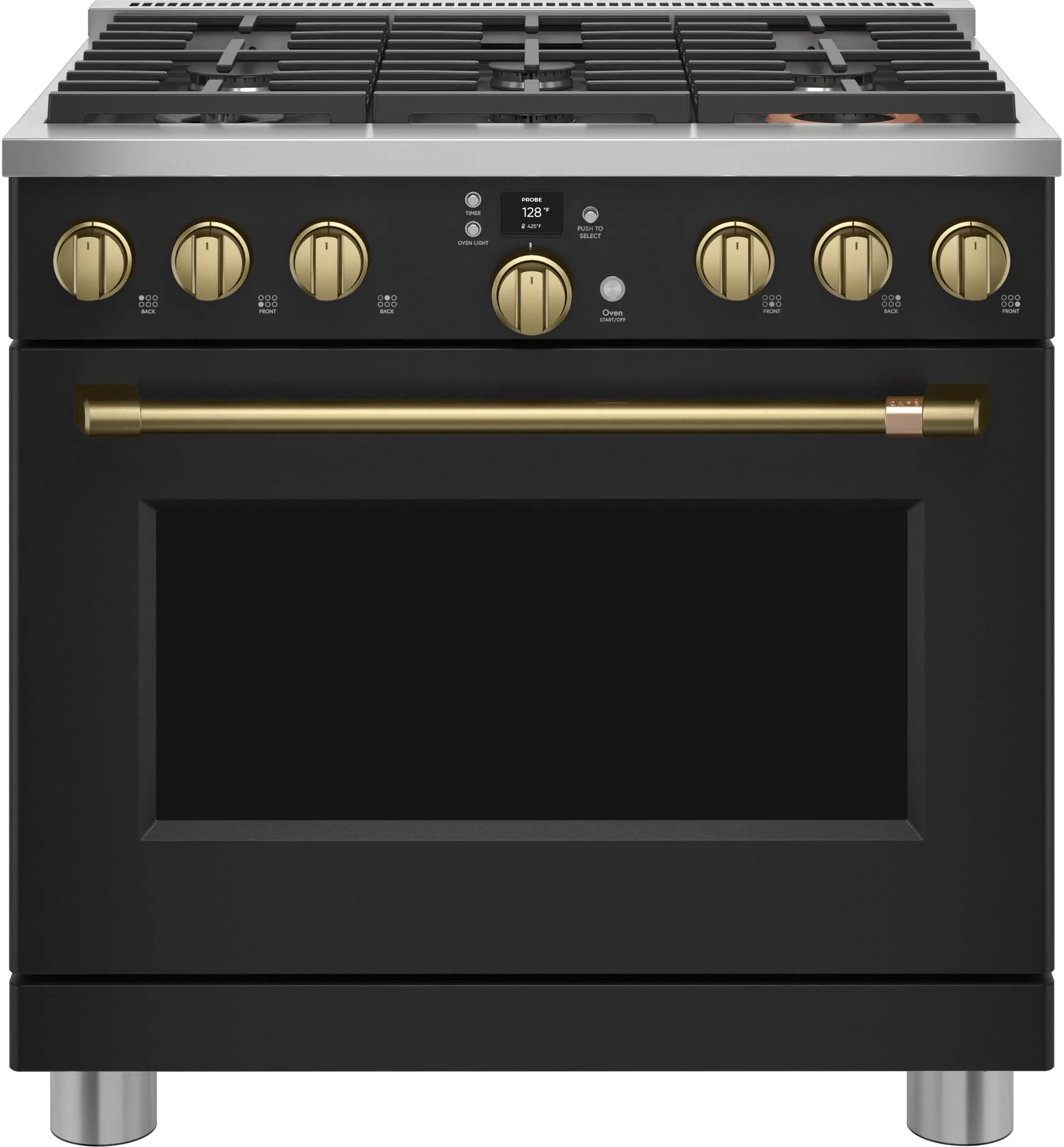 Cafe CGY366P3TD1 Matte Black with Brushed Stainless