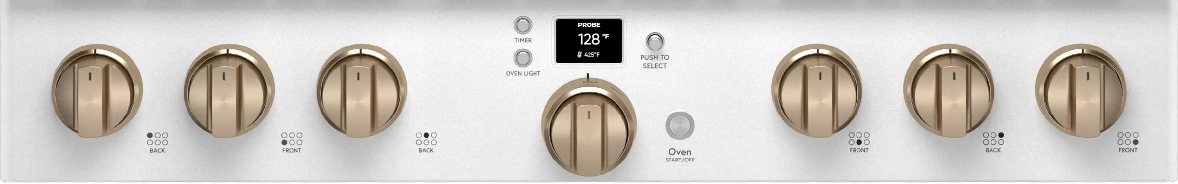 Cafe CGY366P4TW2 Matte White with Brushed Bronze