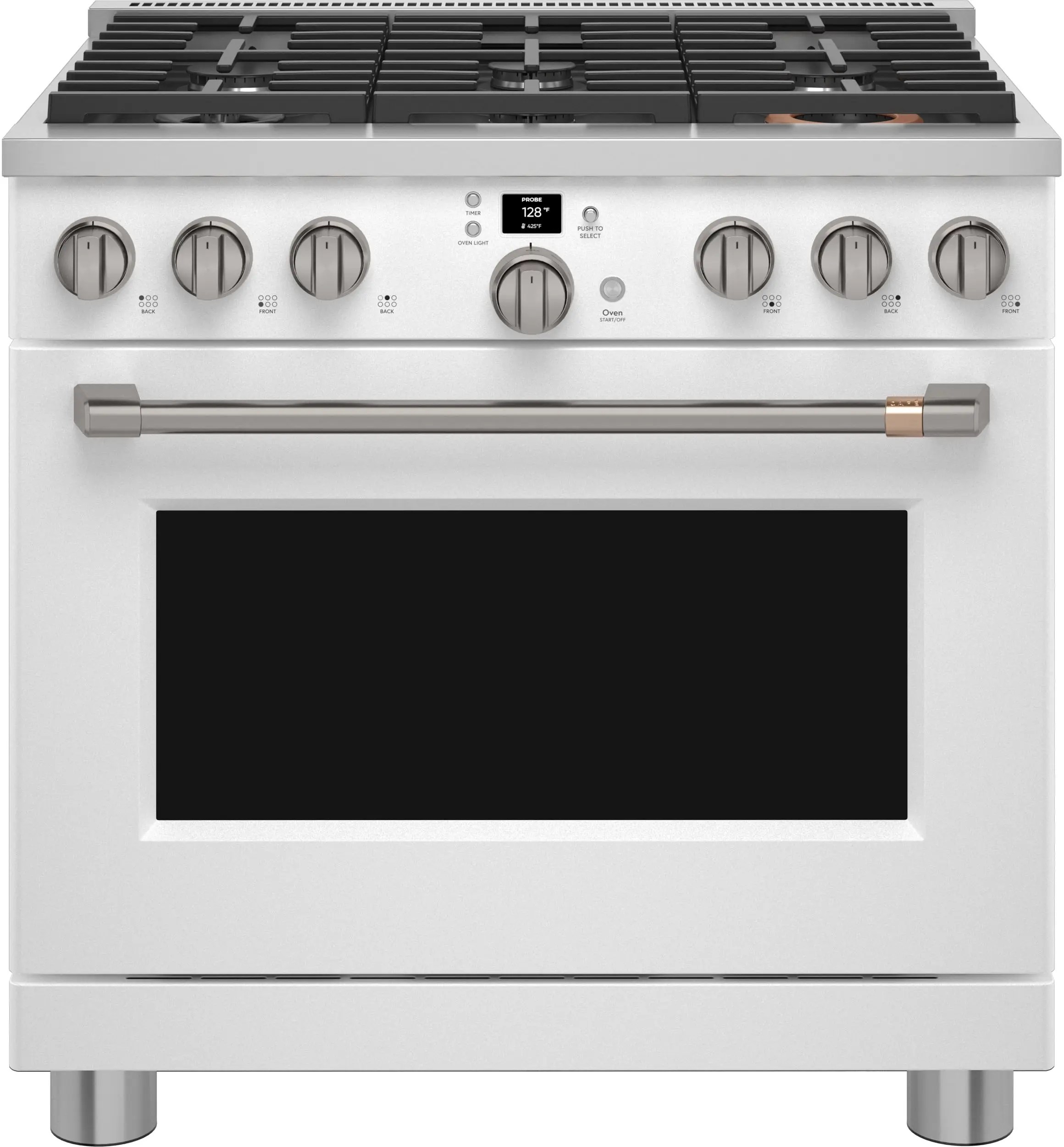Cafe CGY366P4TW2 36 Inch Smart Professional Gas Range Matte White