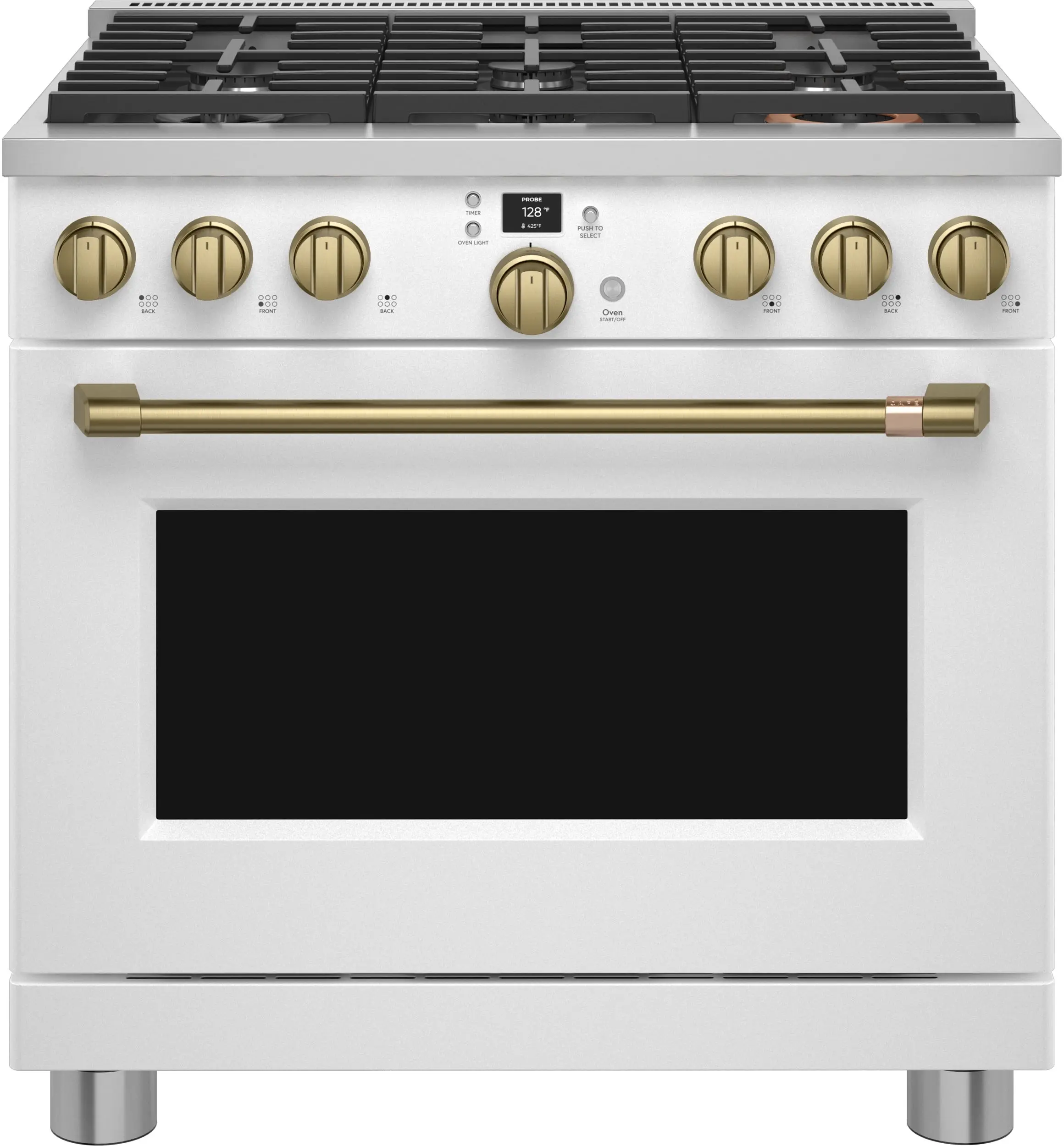 Cafe CGY366P4TW2 36 Inch Smart Professional Gas Range Matte White