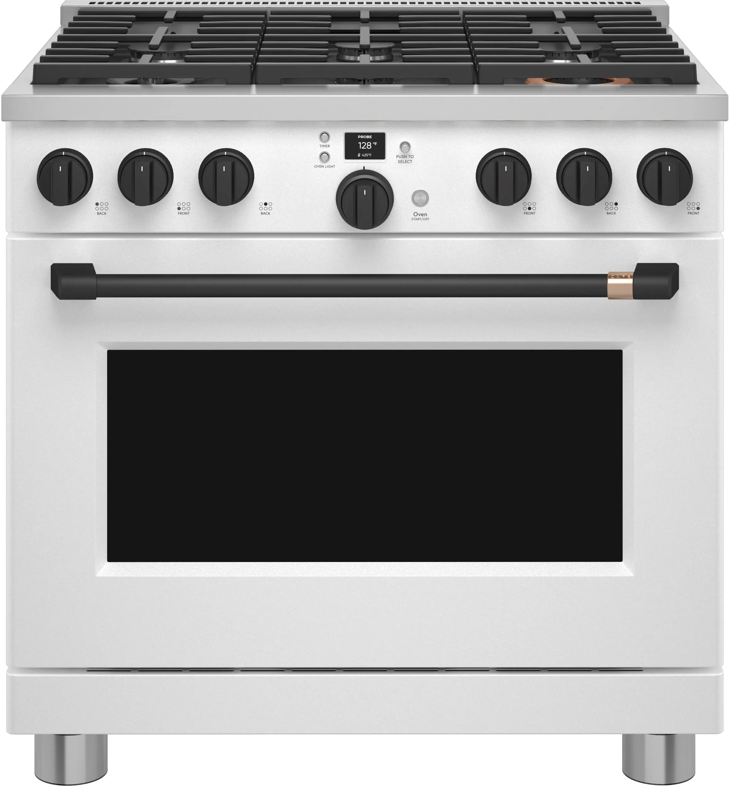 Cafe CGY366P4TW2 Matte White with Brushed Bronze