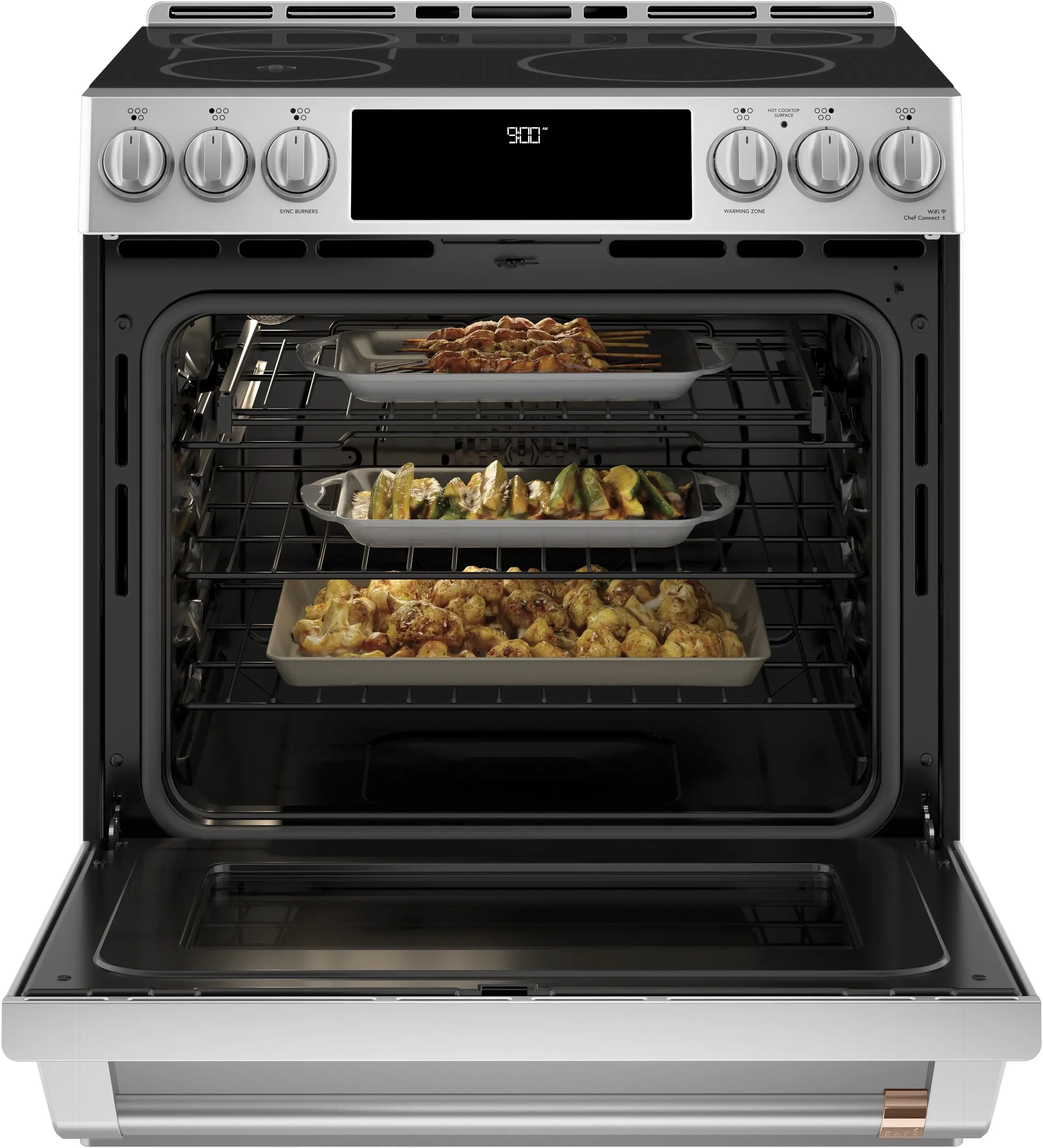 Cafe CHS90XP2MS1 30 Inch Slide-In Induction Smart Range Stainless