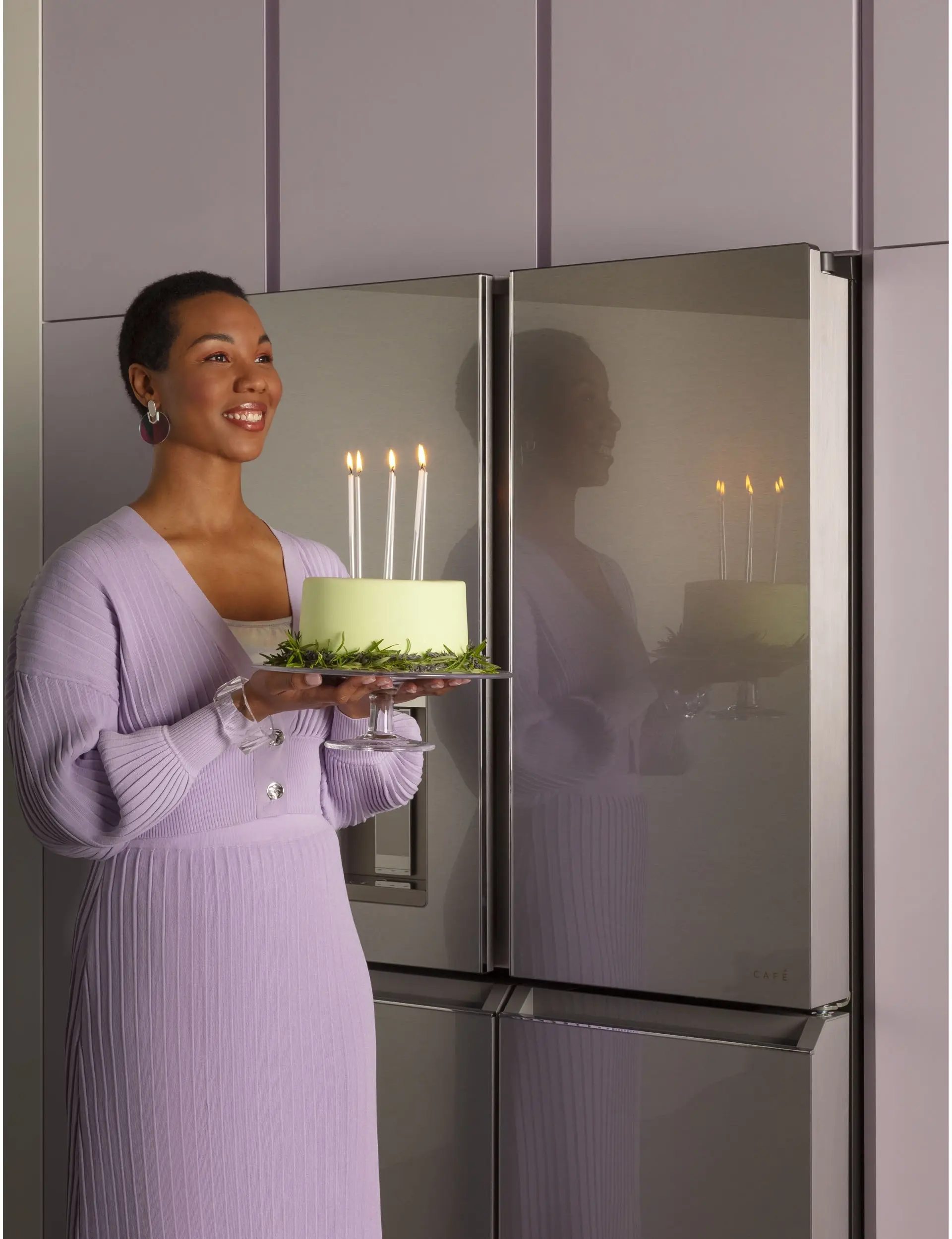 Cafe CQE28DM5NS5 Platinum Glass