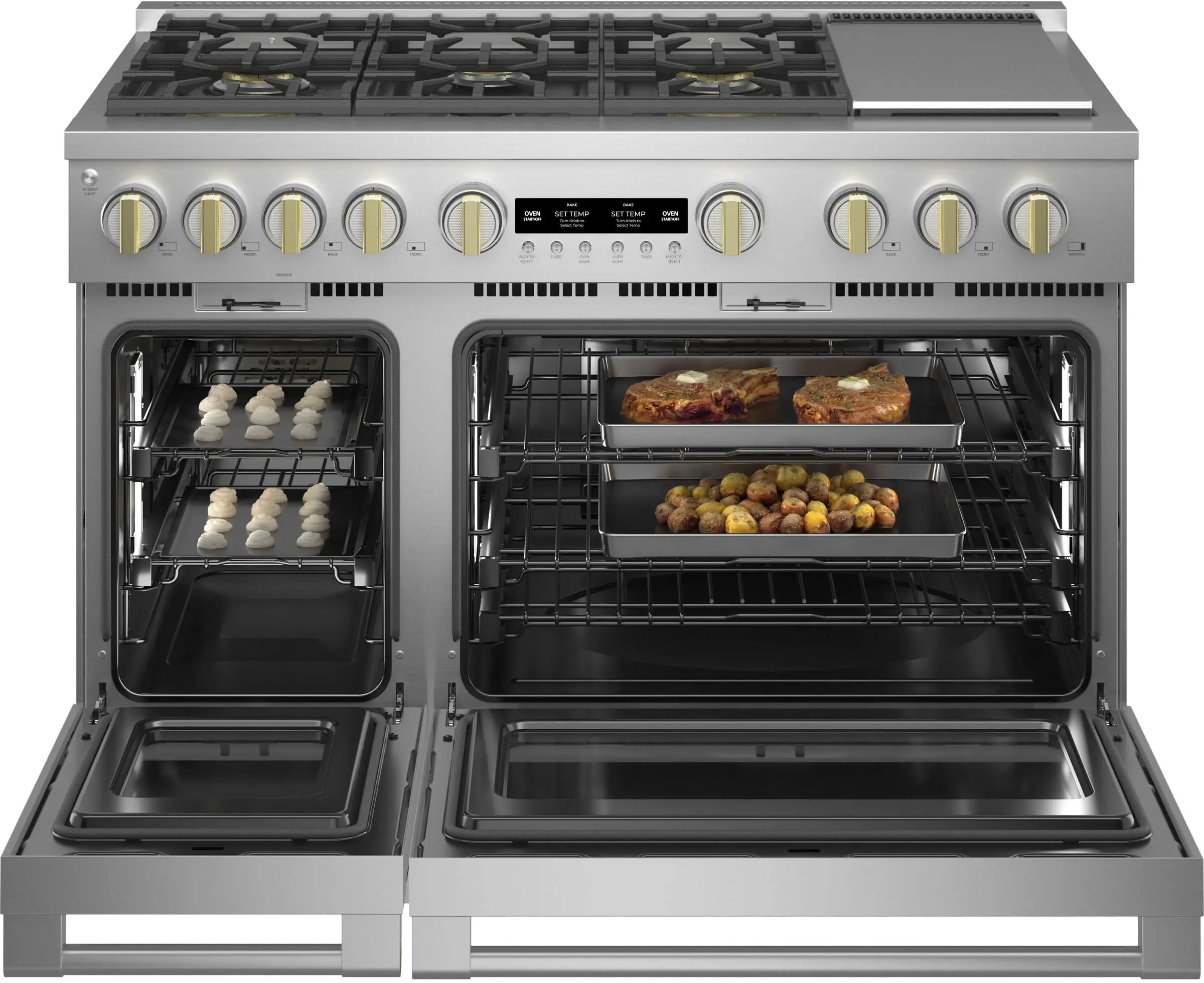 Monogram ZDP486NDTSS 48 Inch Freestanding Professional Dual Fuel