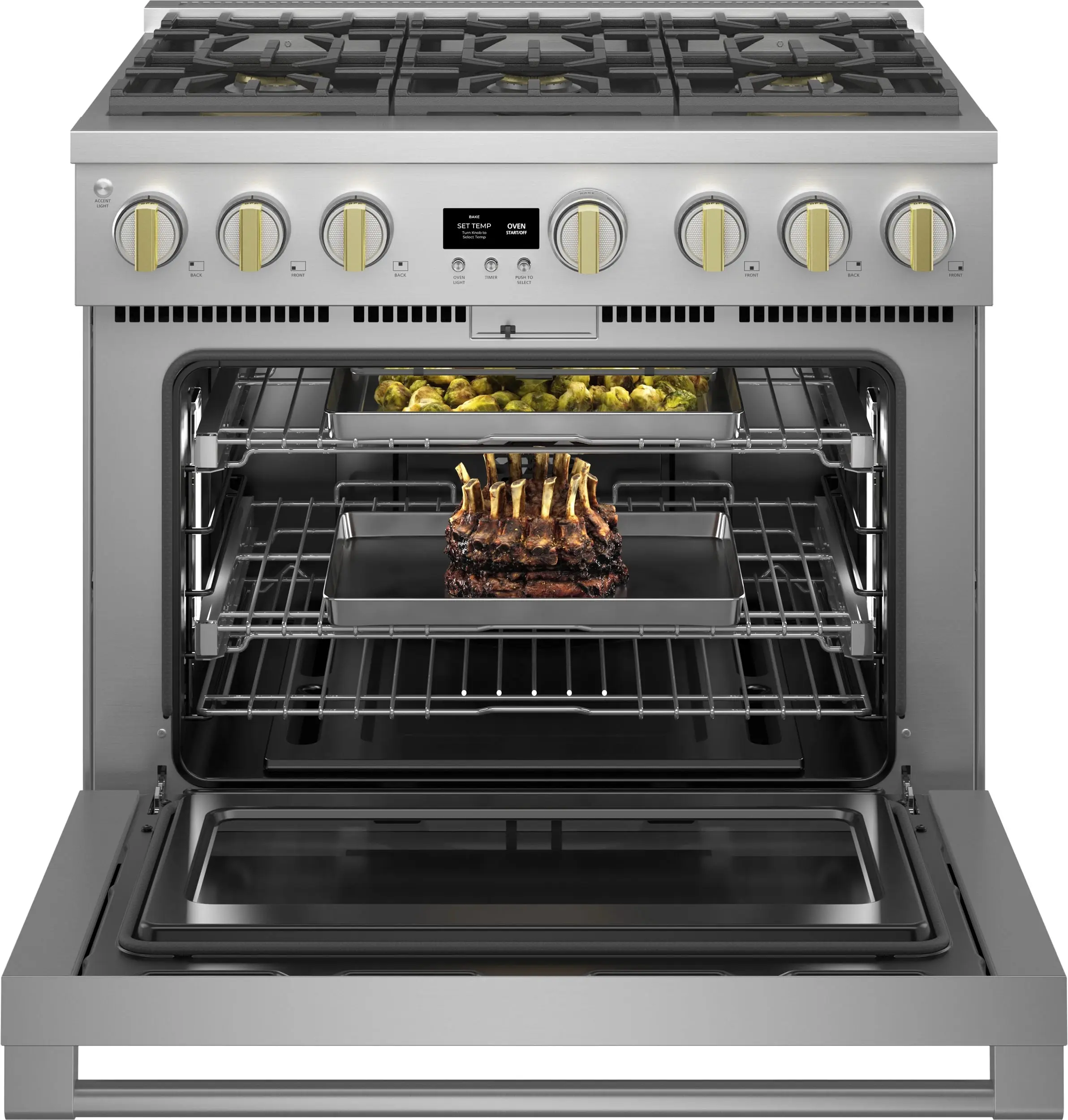 Monogram ZGP366NTSS 36 Inch Freestanding Professional Gas Smart