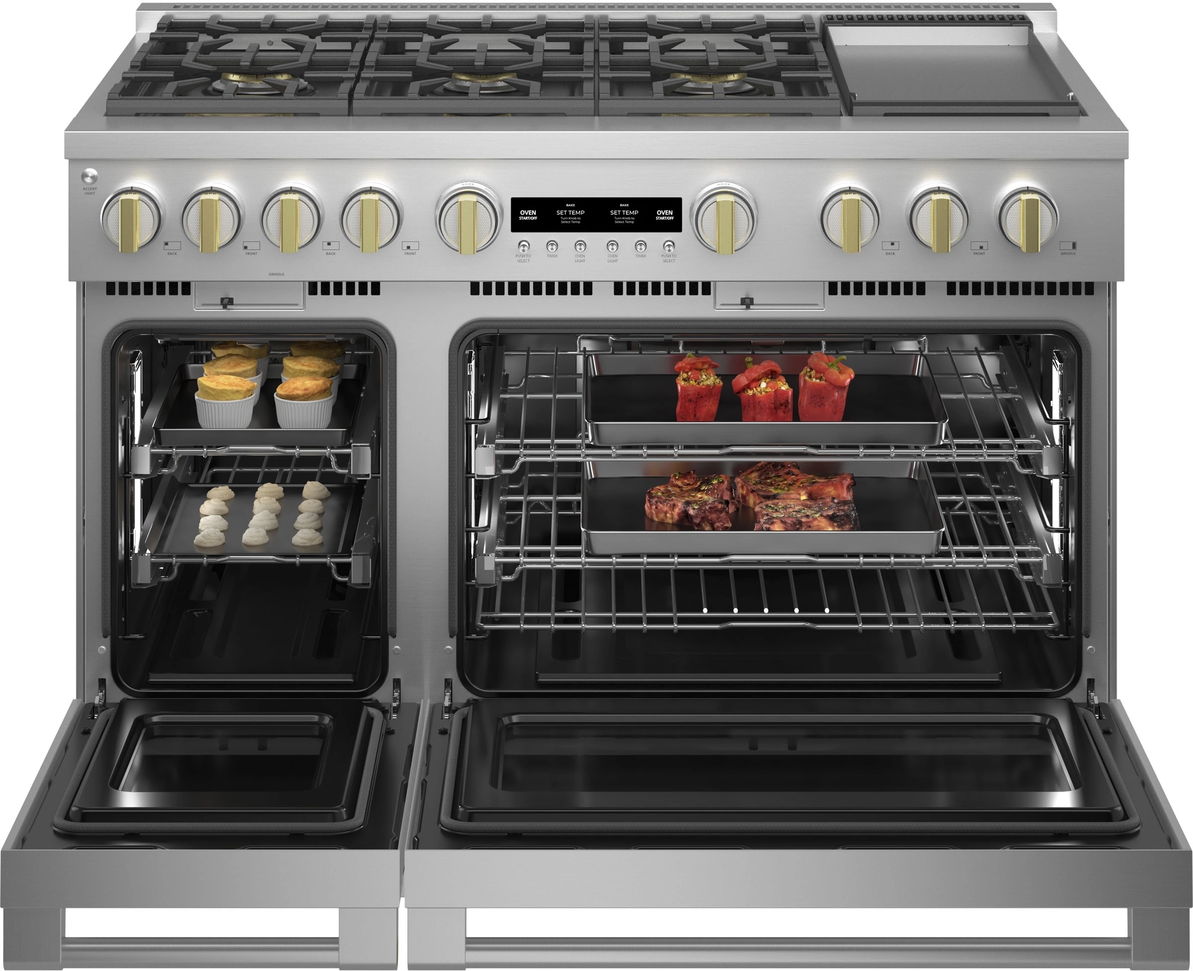Monogram ZGP486NDTSS 48 inch Freestanding Professional Smart