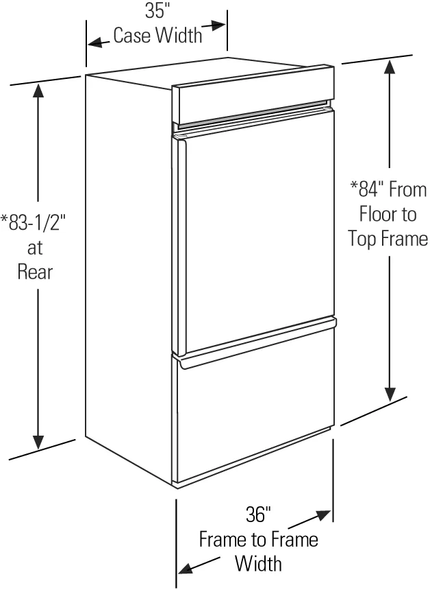 Monogram ZIC360NVRH Monogram 36 Inch Built-In Bottom-Freezer ...