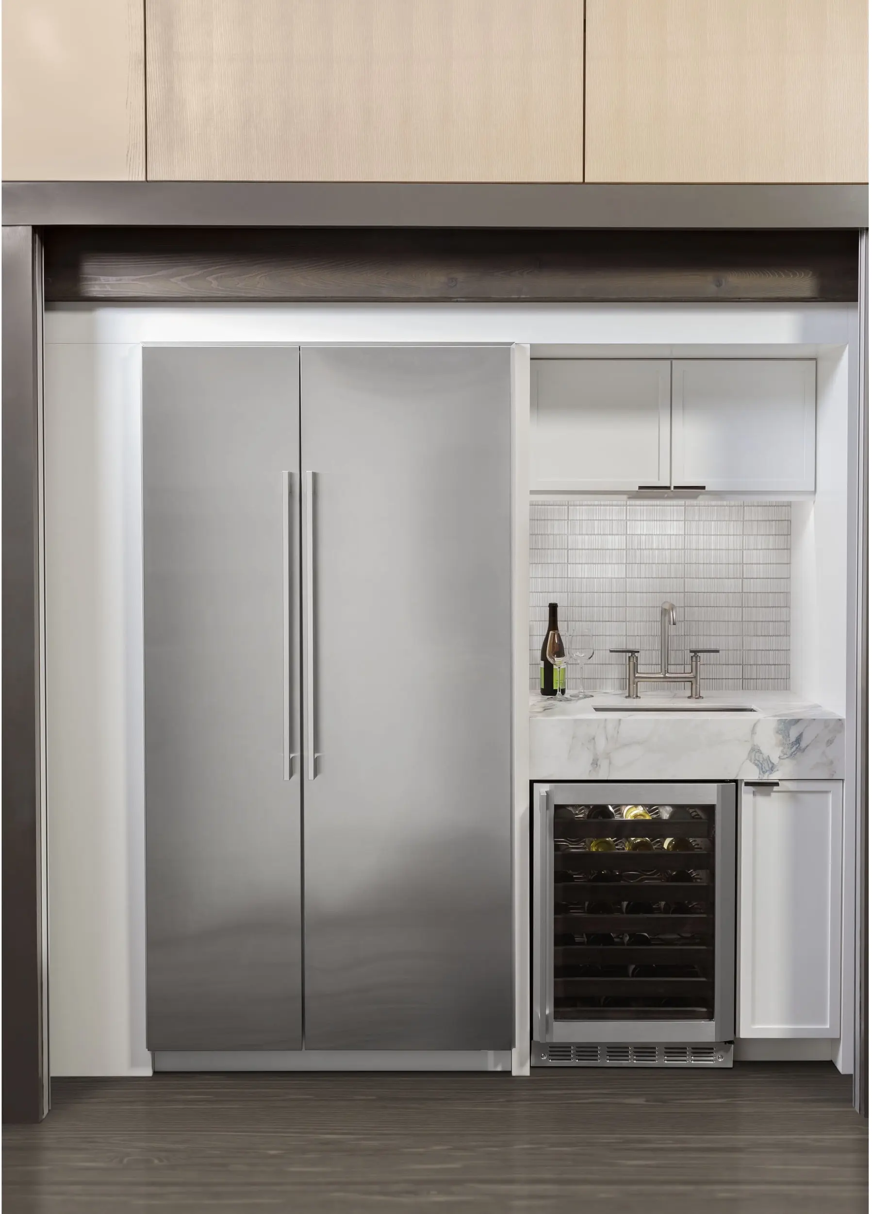 Monogram ZIF181NPNII 18 Inch Smart Built In Column Freezer Panel