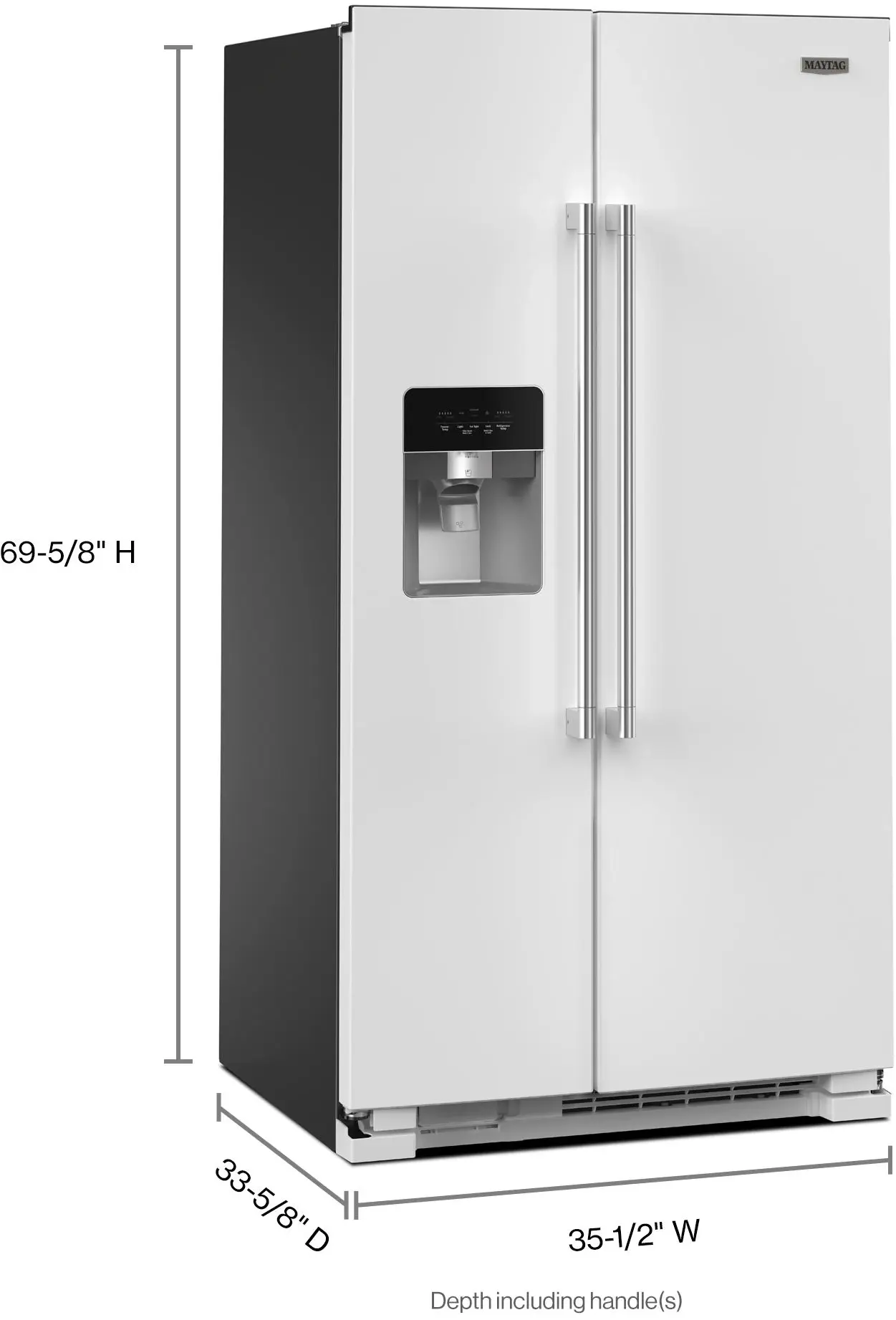 Maytag MRSF4036PW 36-Inch Wide Side-By-Side Refrigerator - 25 Cu