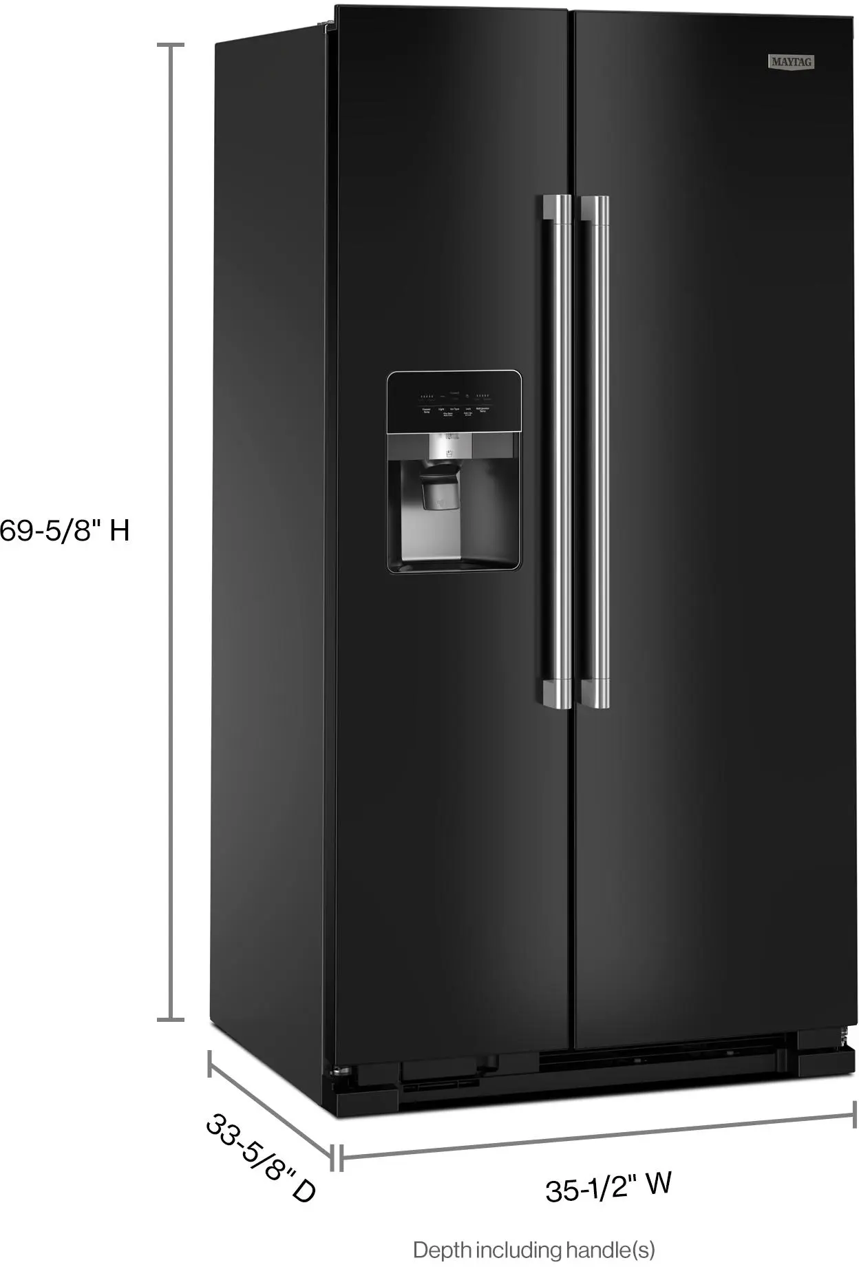 Maytag MRSF4036PB 36-Inch Wide Side-By-Side Refrigerator - 25 Cu