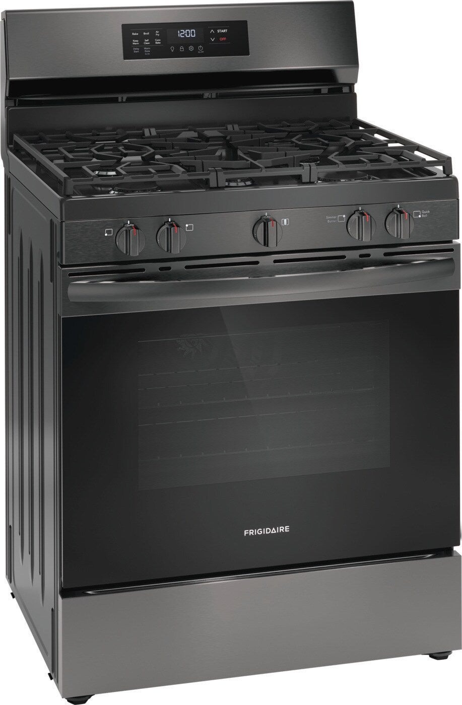 Frigidaire FCRG3083AD 30" Gas Range with Air Fry in Black Stainless