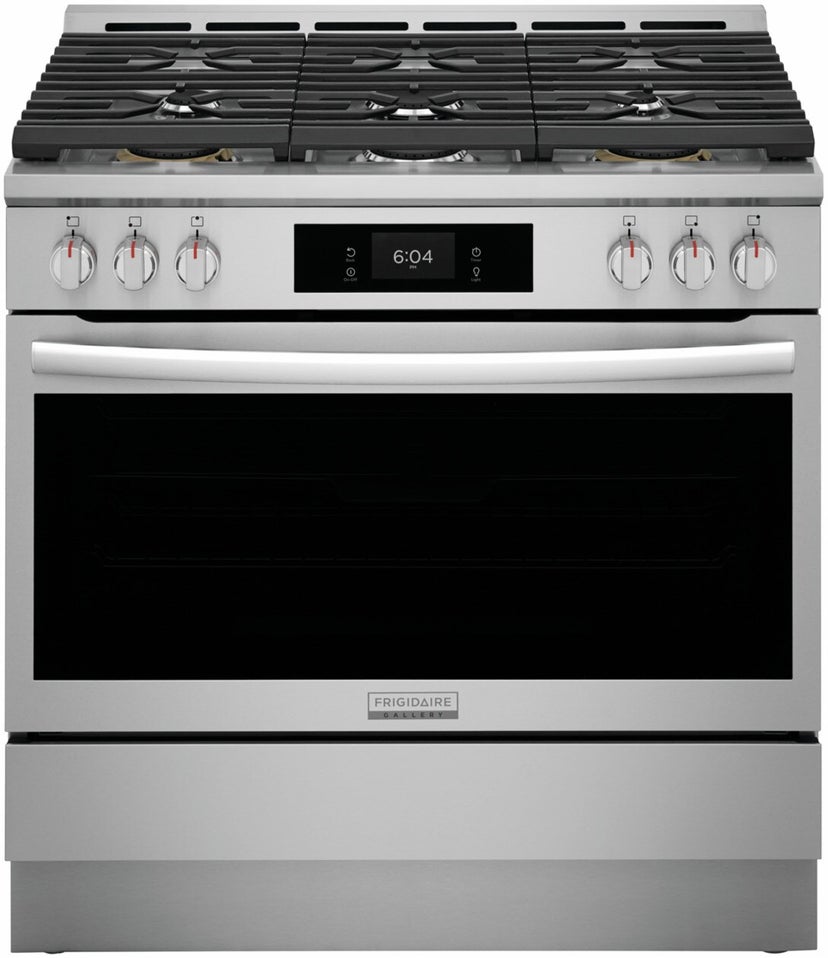 Frigidaire GCFG3661AF 36 Inch Freestanding Gas Range with 6 Sealed Burne...