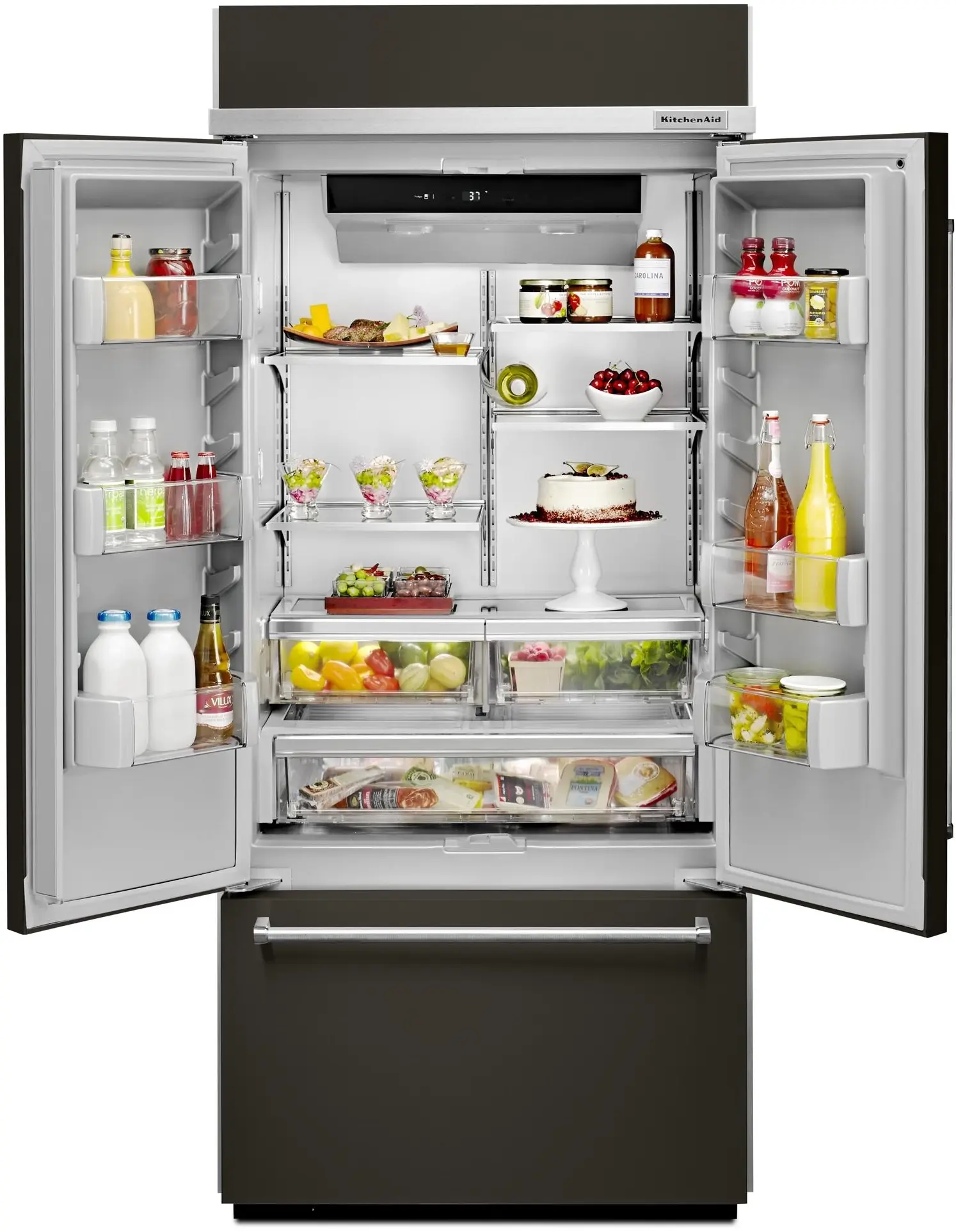 KitchenAid KBFN506EBS Black Stainless Steel