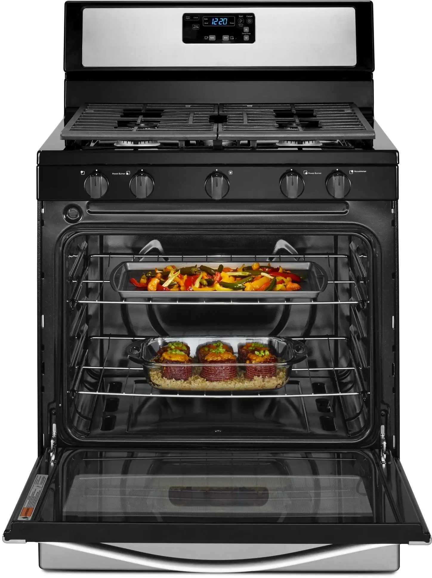 Whirlpool WFG505M0BS Black On Stainless Steel
