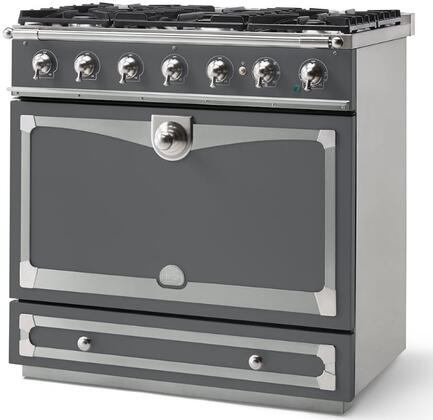 La Cornue C9HN 36 Inch Freestanding Dual Fuel Range Winter Sky