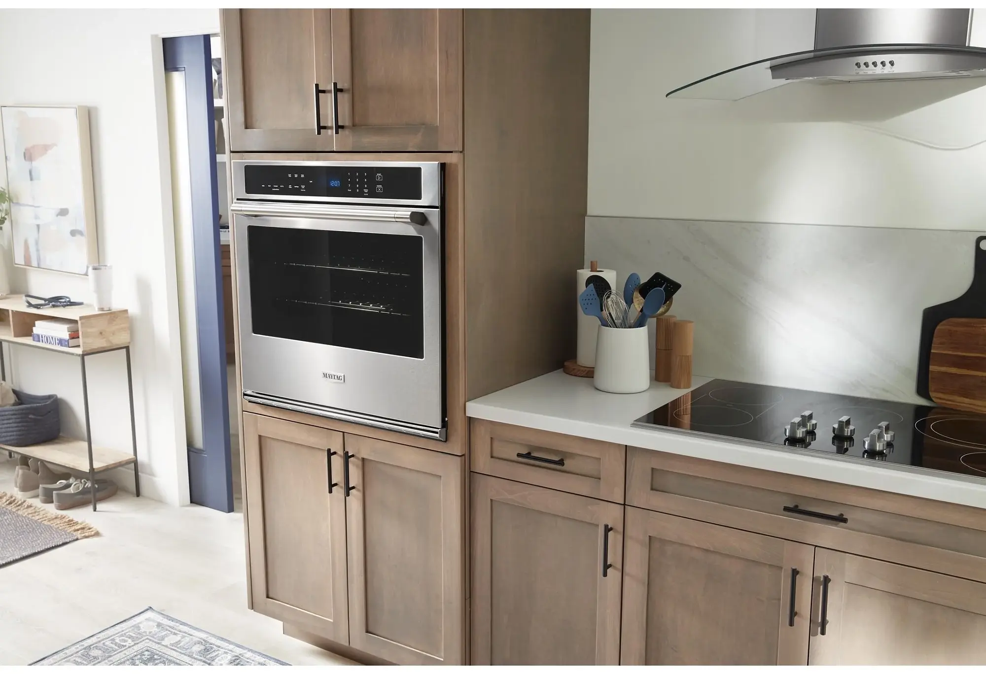 まいれんです。 Maytag MOES6027LZ 27 Inch Single Electric Wall Oven Fingerprint