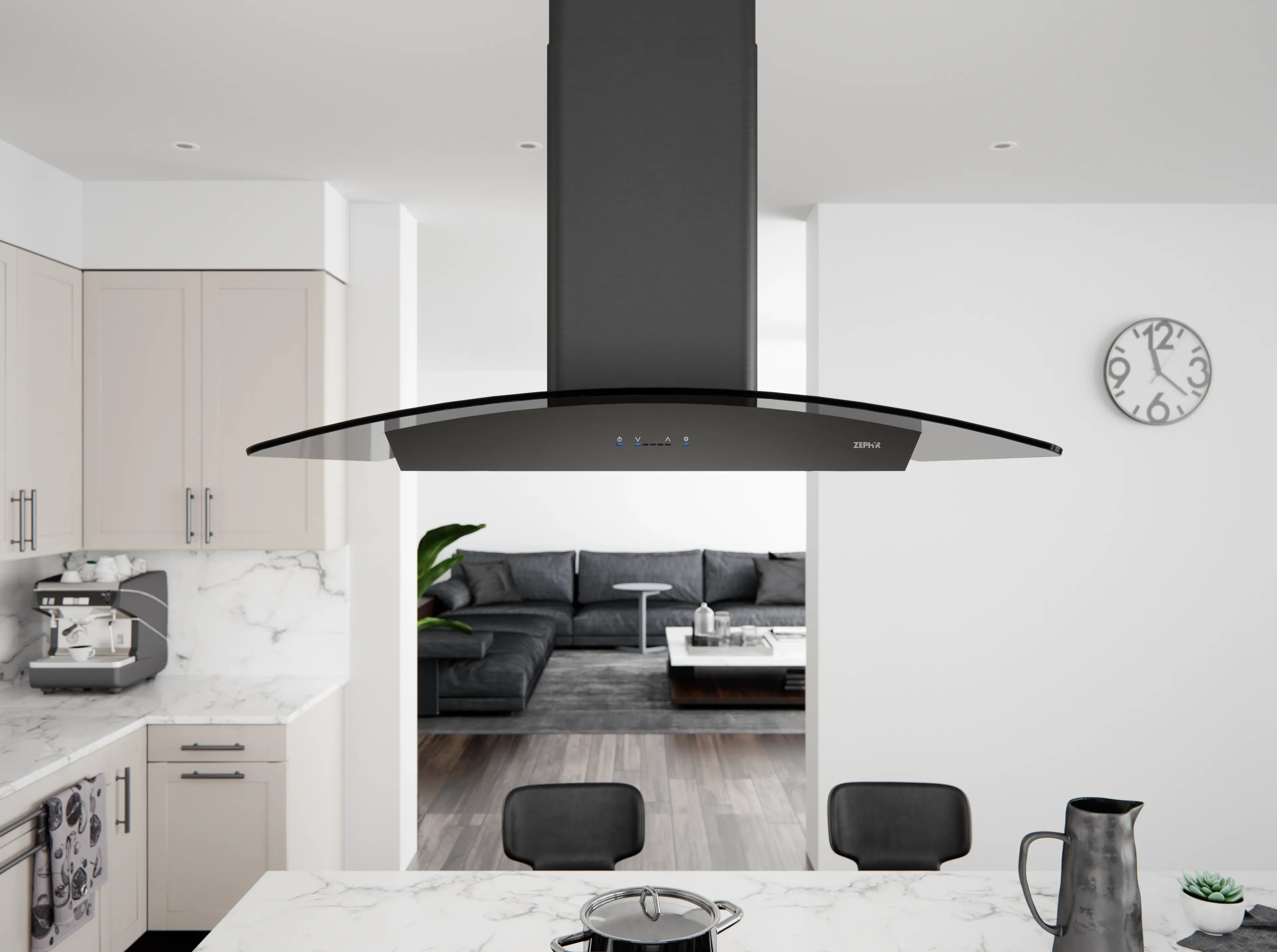 Zephyr ZREE42ABSGG Black Stainless Steel, 42 Inch