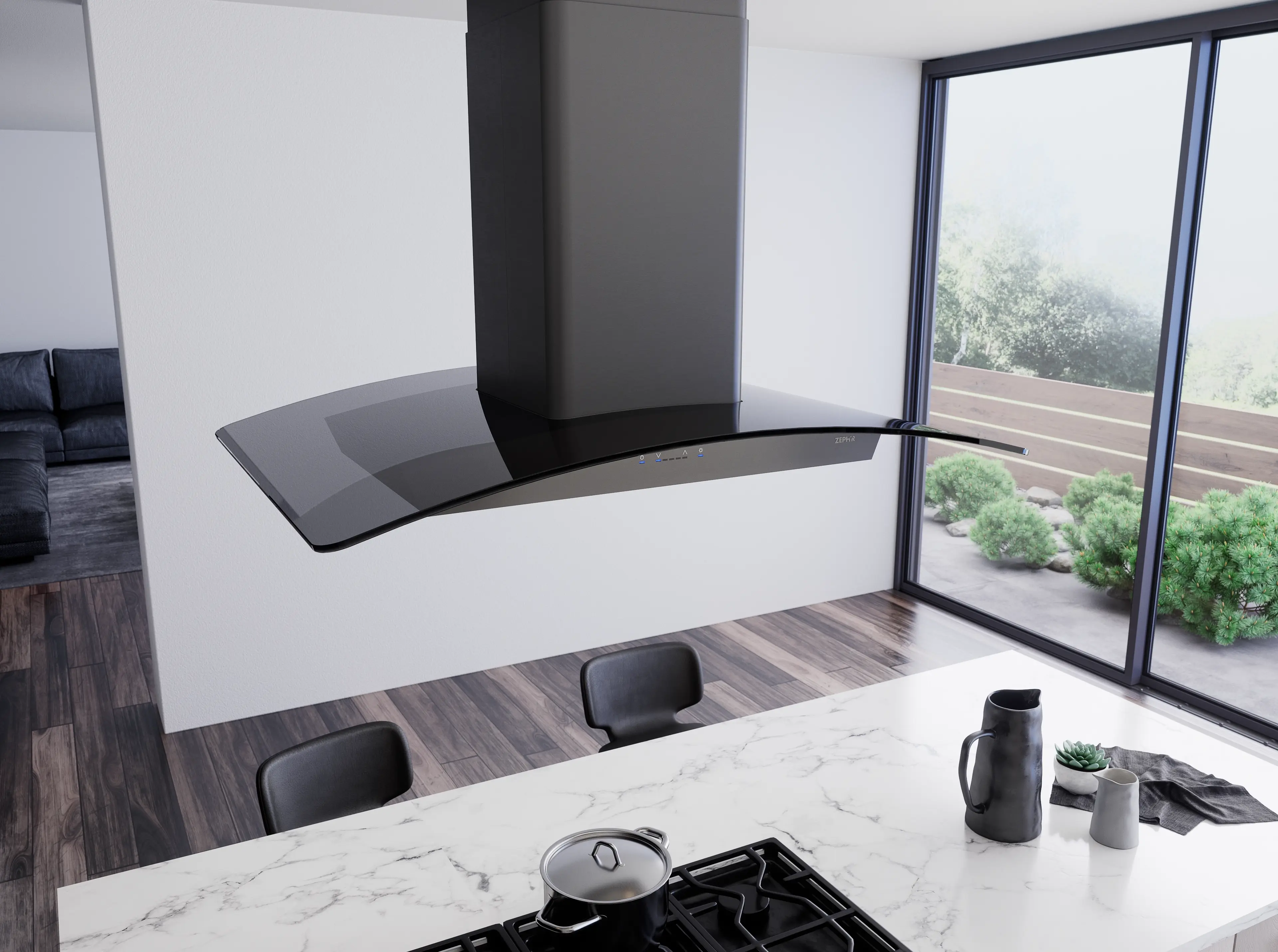 Zephyr ZREE42ABSGG Black Stainless Steel, 42 Inch