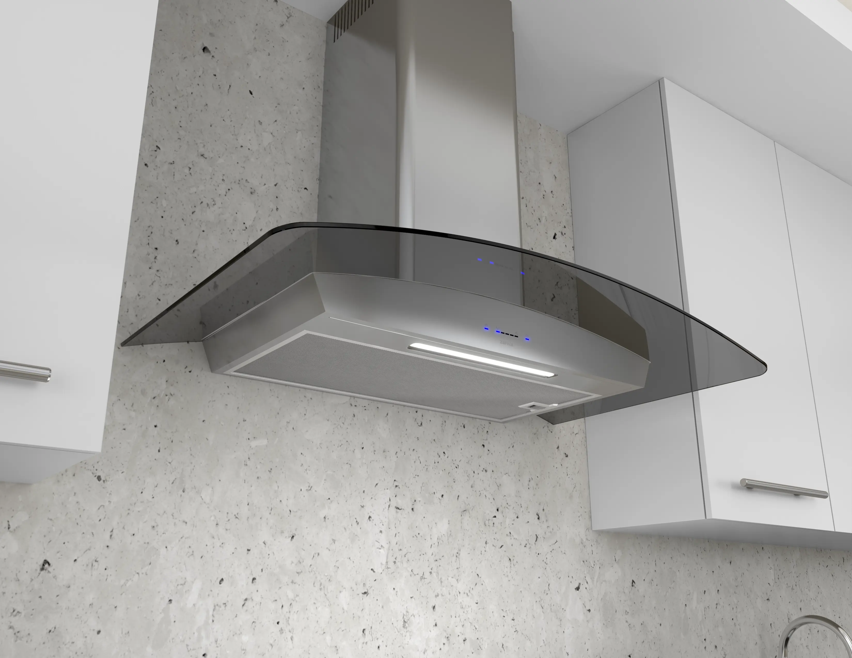 Zephyr ZRVE30BGG Stainless Steel, Smoke Gray Glass, 30 Inch