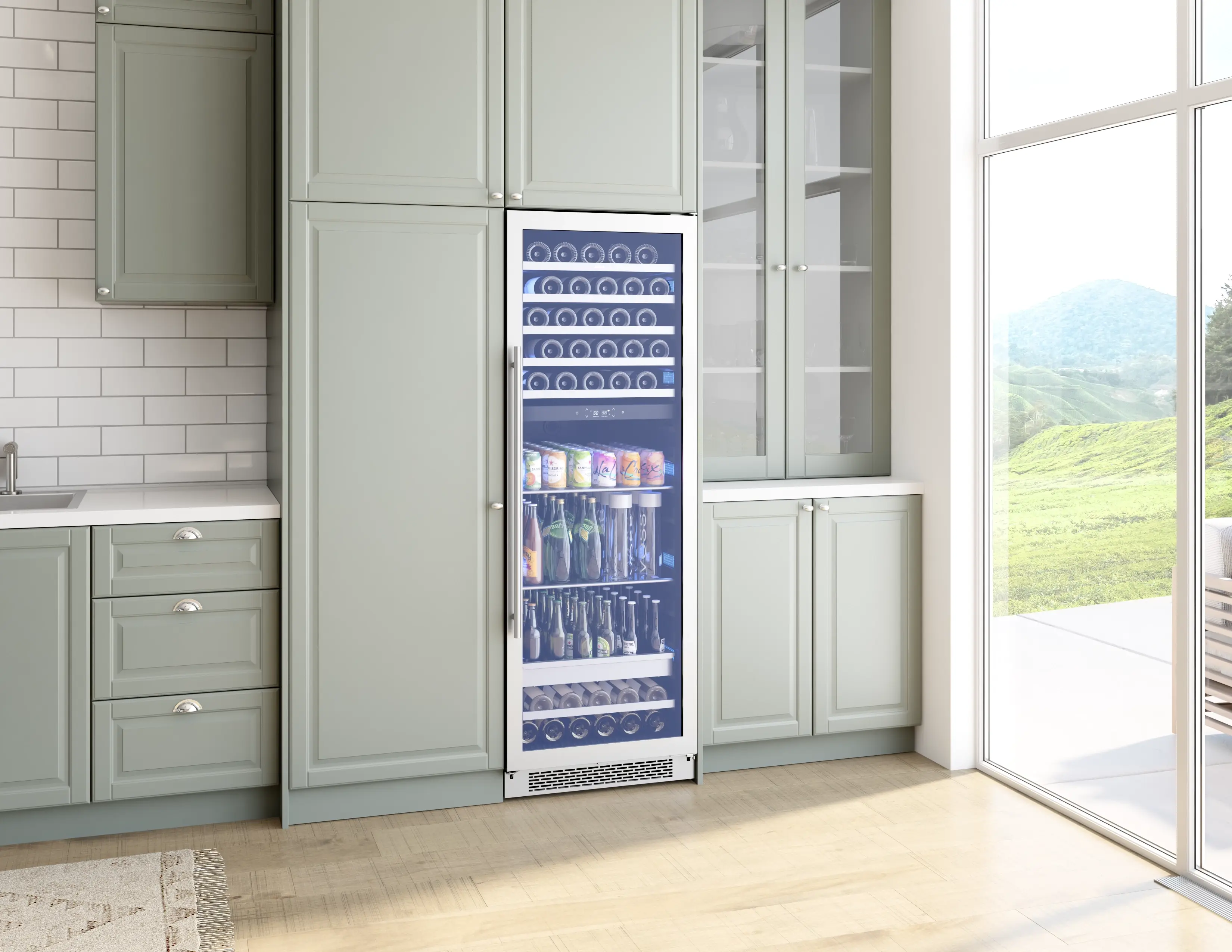 Zephyr PRWB24F02AG 24 Inch, Stainless Steel W/ Glass Door