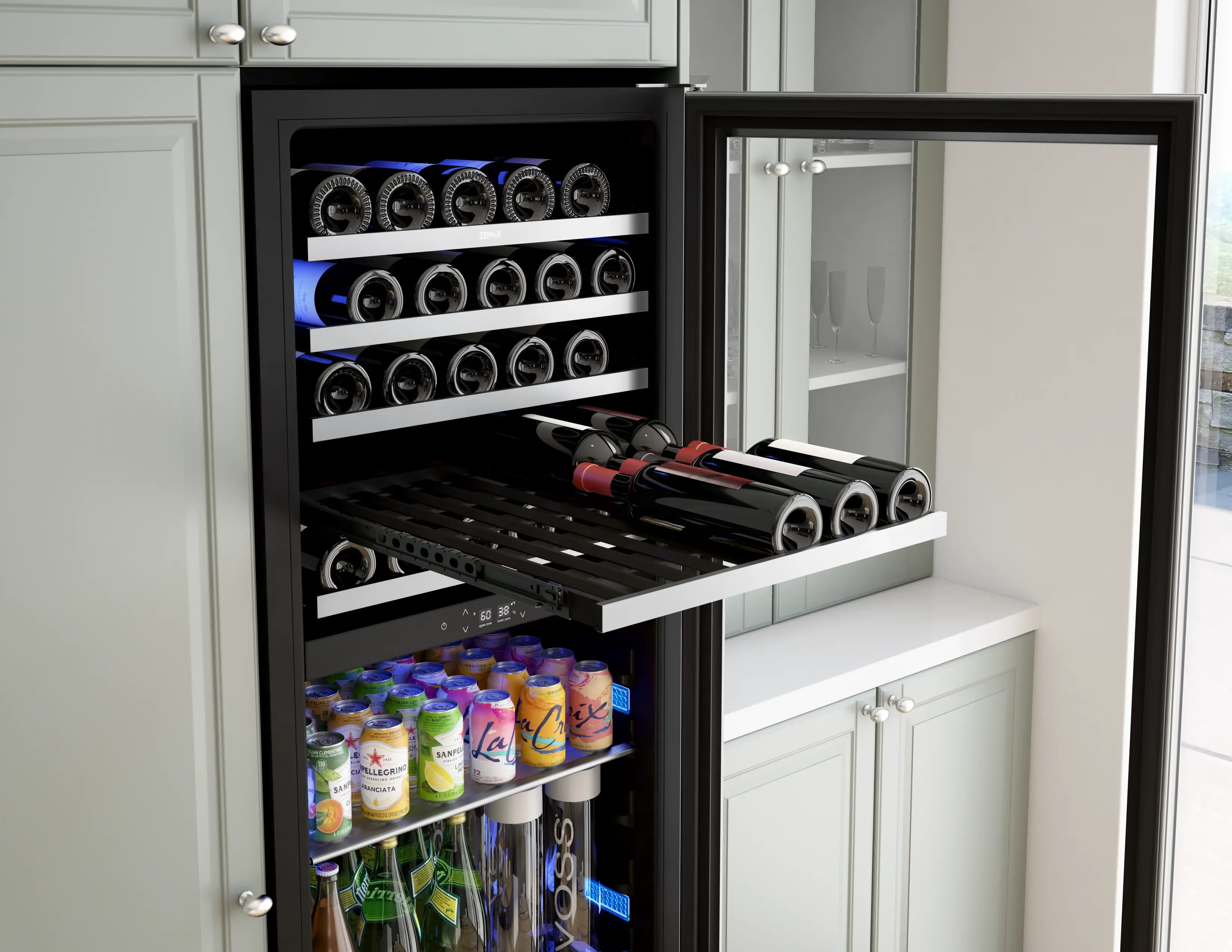 Zephyr PRWB24F02AG 24 Inch, Stainless Steel W/ Glass Door