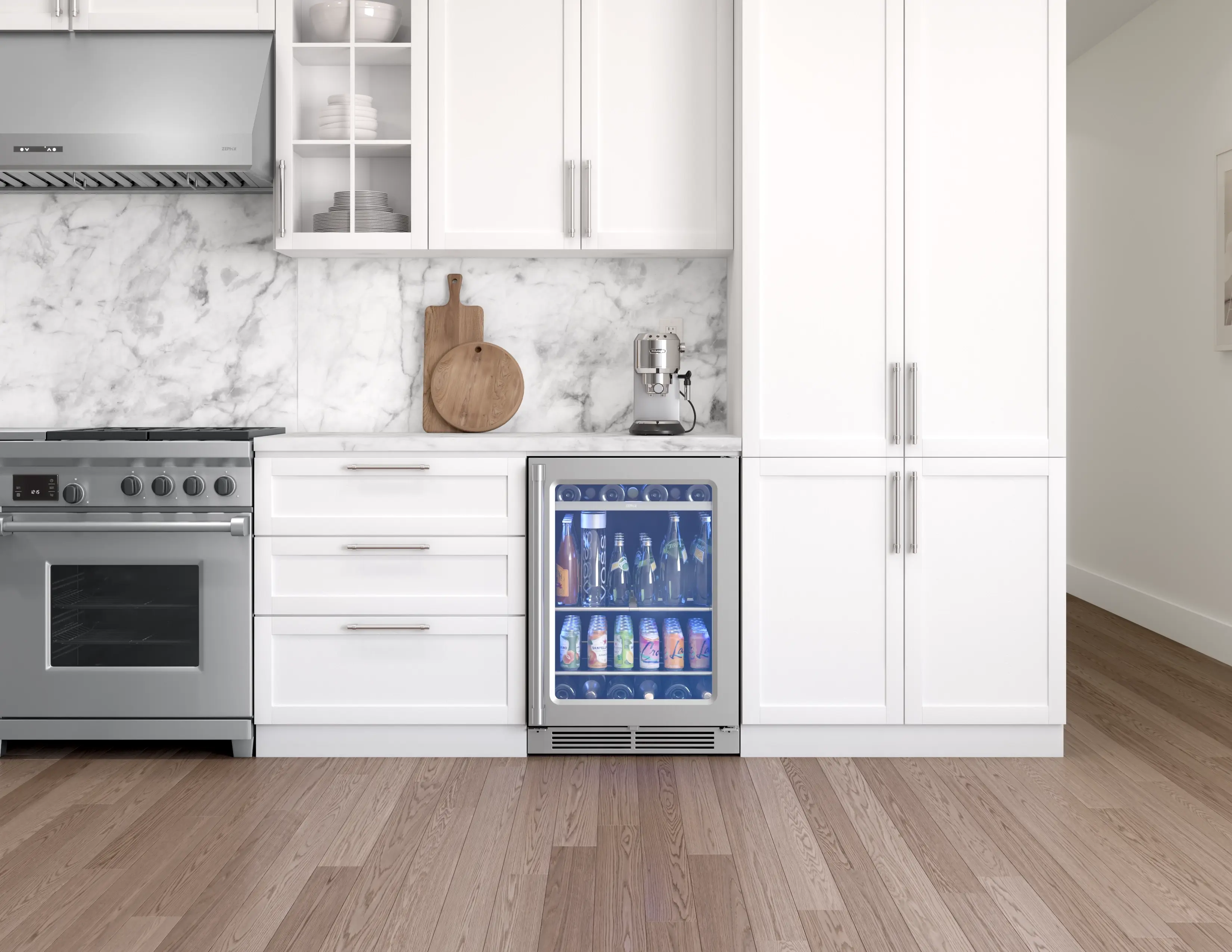 Zephyr PRPB24C01AG Stainless Steel W/ Glass Door