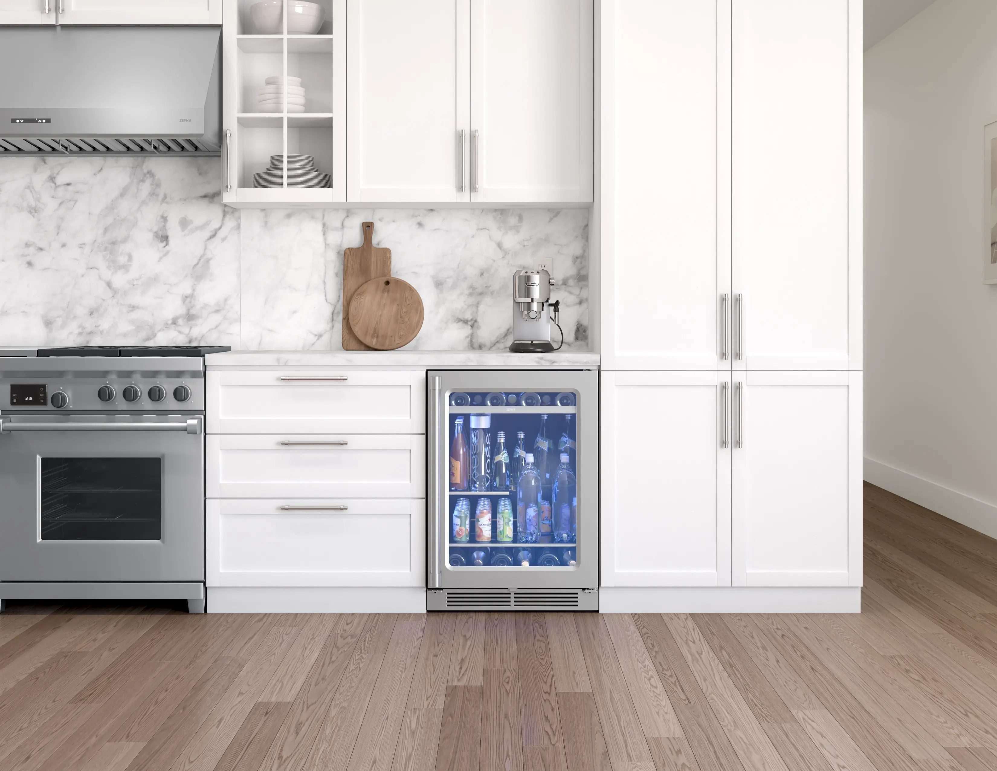 Zephyr PRPB24C01AG Stainless Steel W/ Glass Door