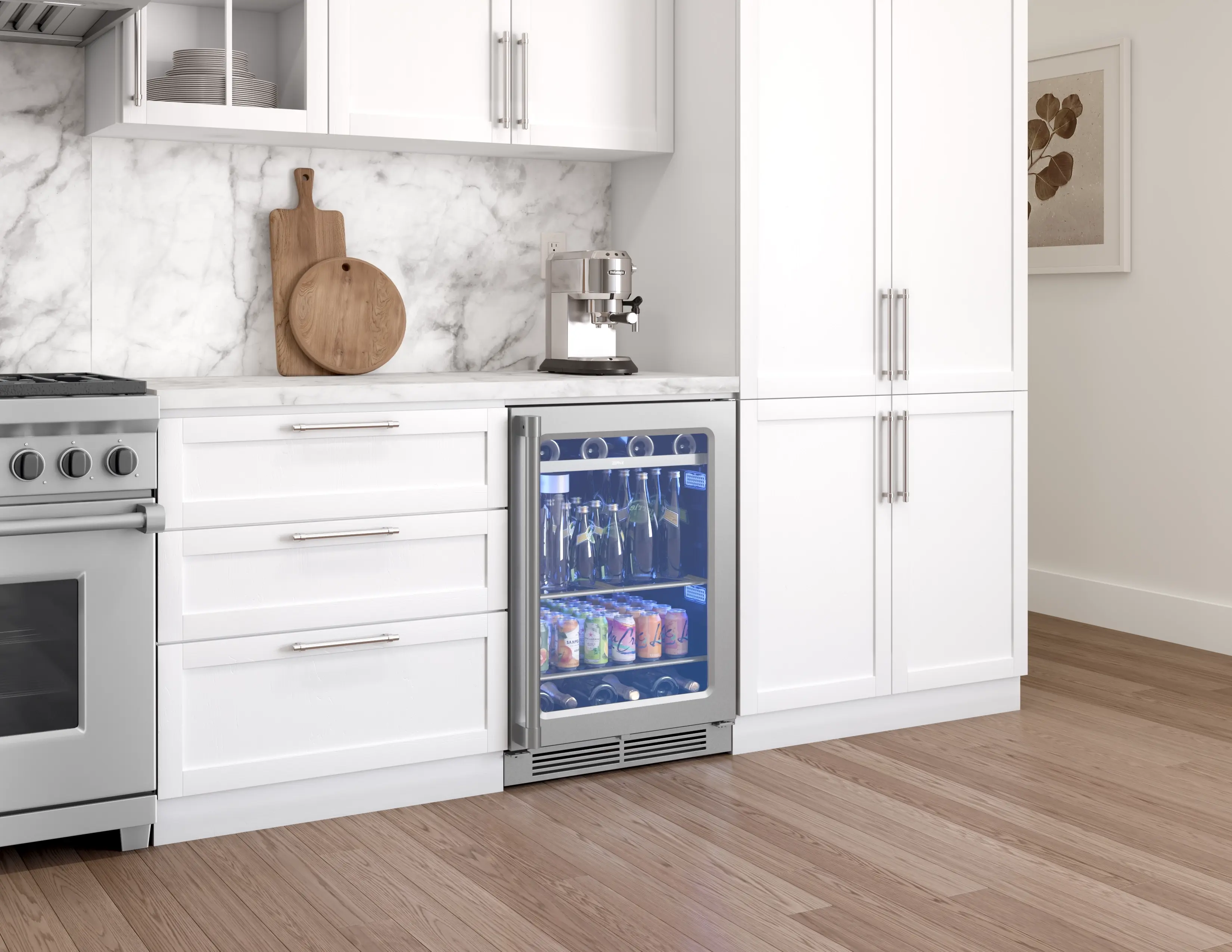 Zephyr PRPB24C01AG Stainless Steel W/ Glass Door