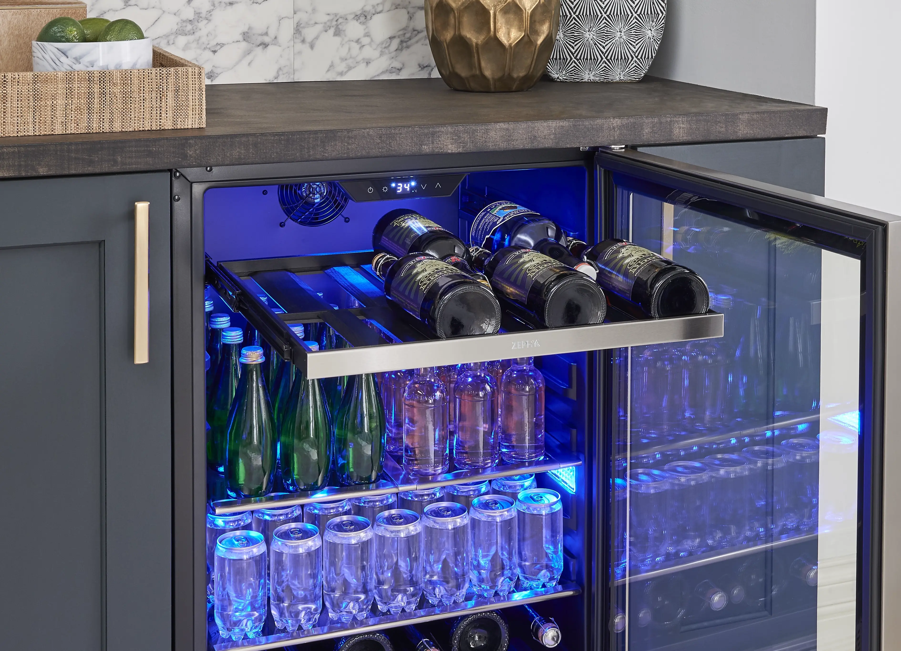 Zephyr PRPB24C01AG Stainless Steel W/ Glass Door