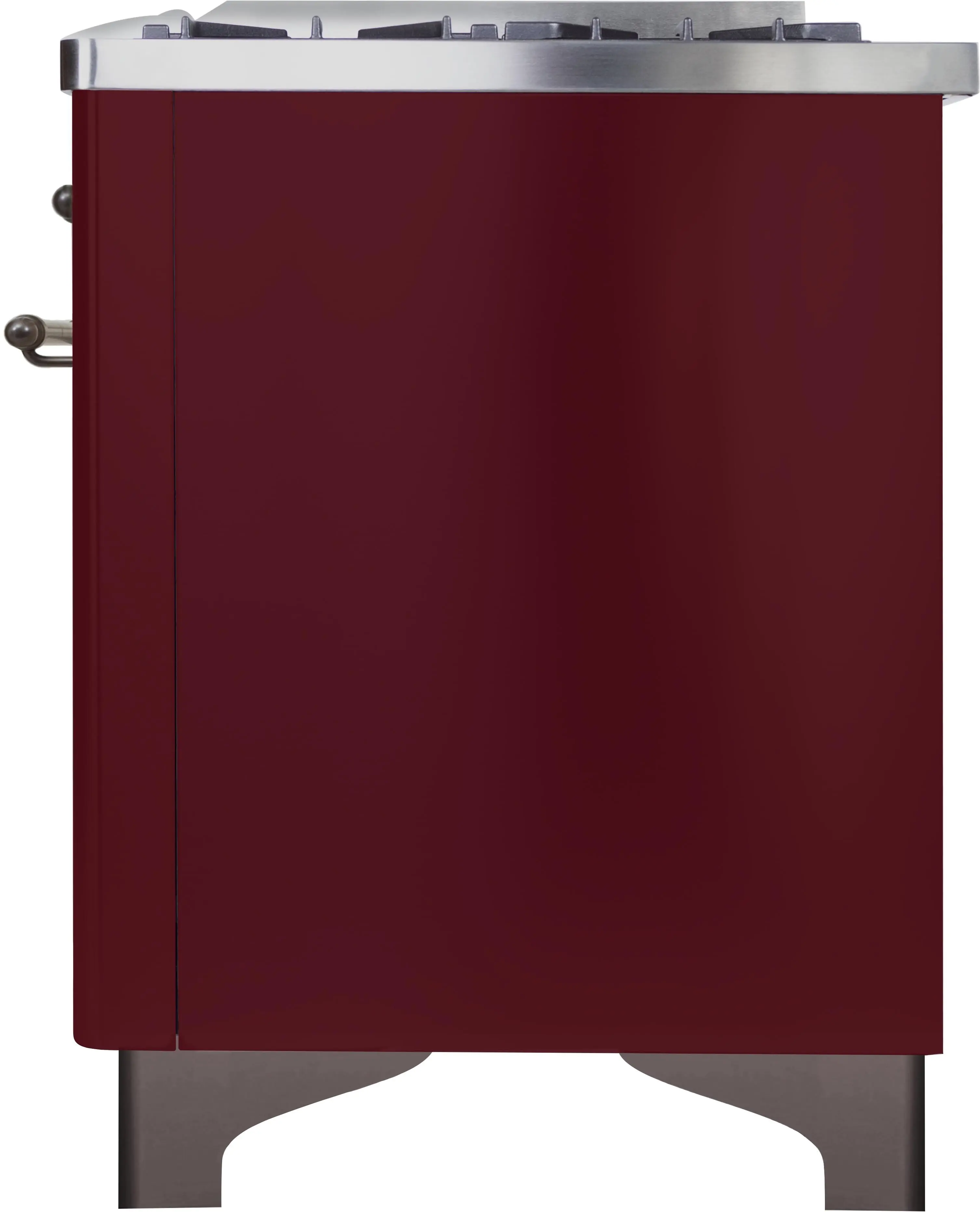 Ilve UM096DNS3BUBLP Liquid Propane In Burgundy W/ Bronze Trim