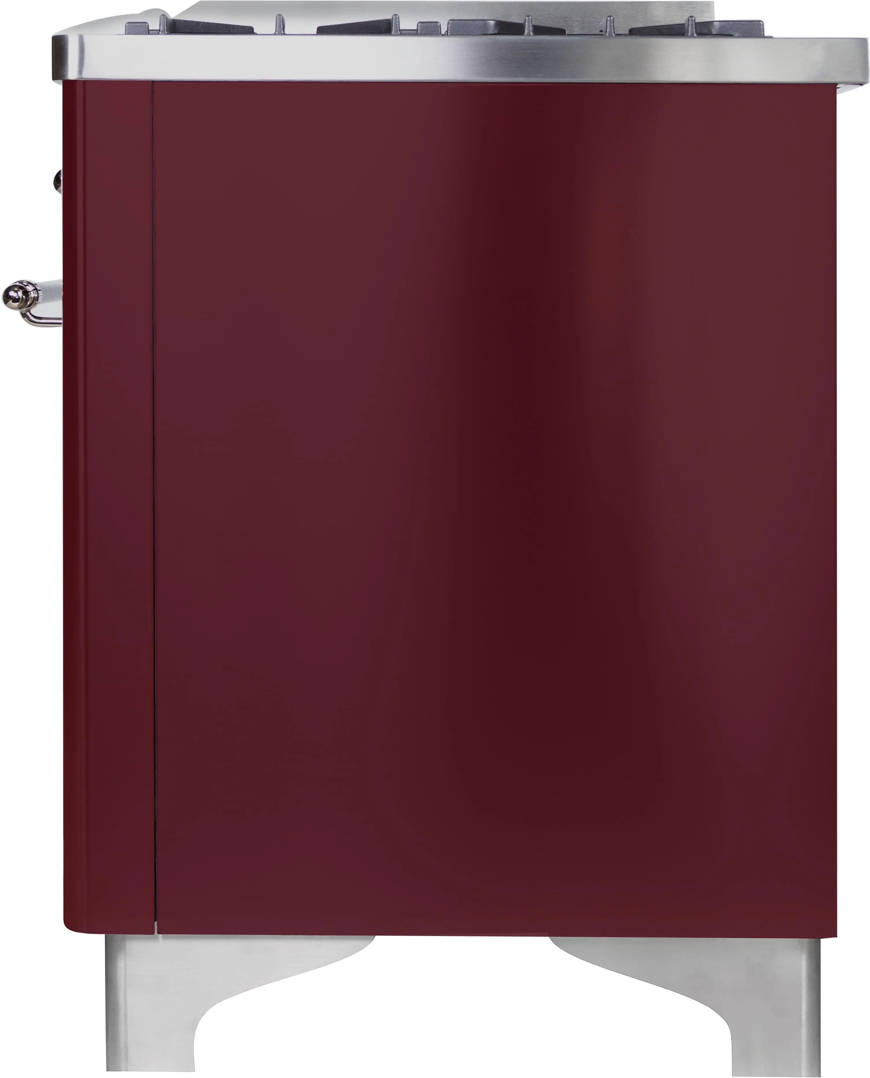 Ilve UM096DNS3BUCLP Liquid Propane In Burgundy W/ Chrome Trim