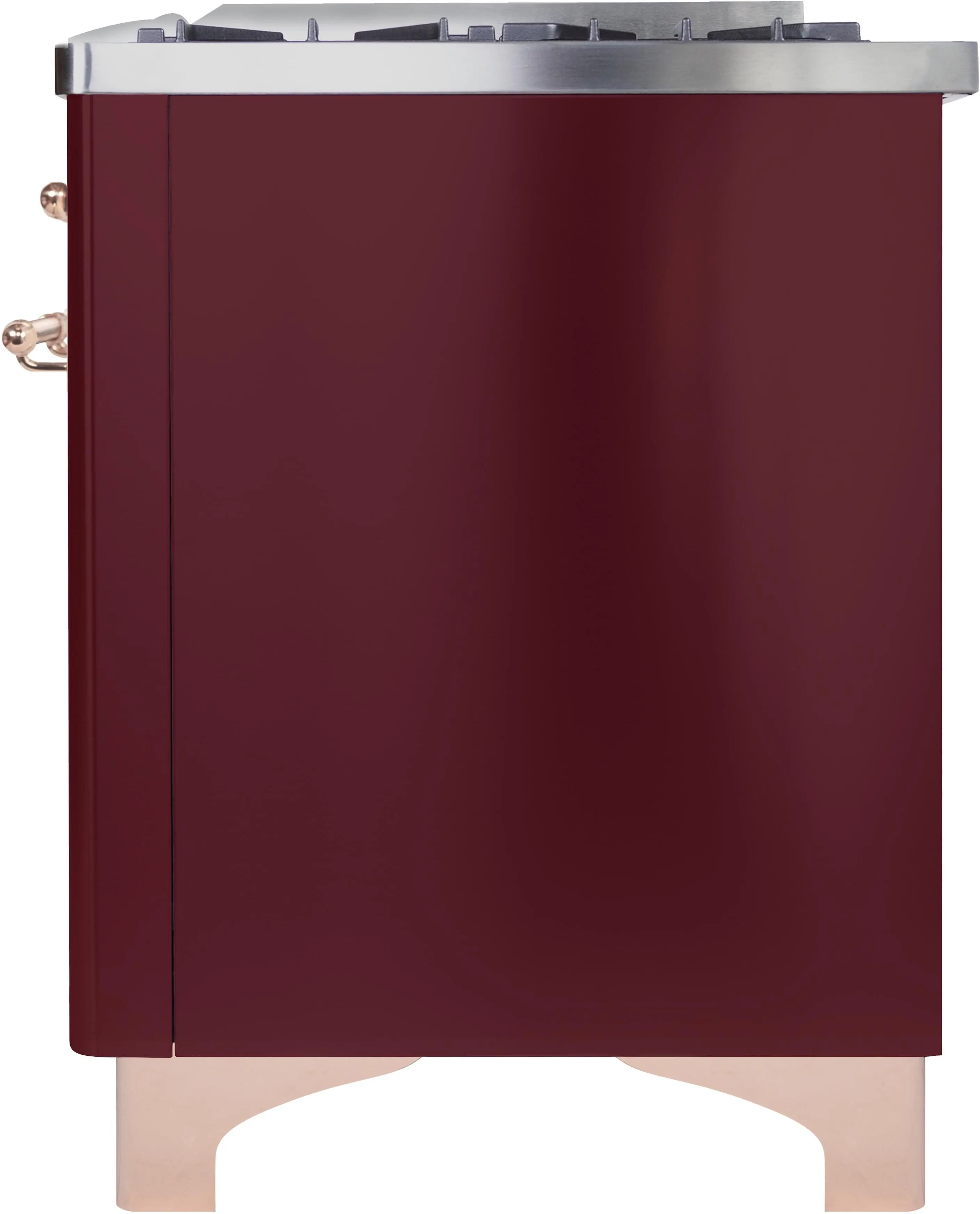 Ilve UM096DNS3BUPLP Liquid Propane In Burgundy W/ Copper Trim