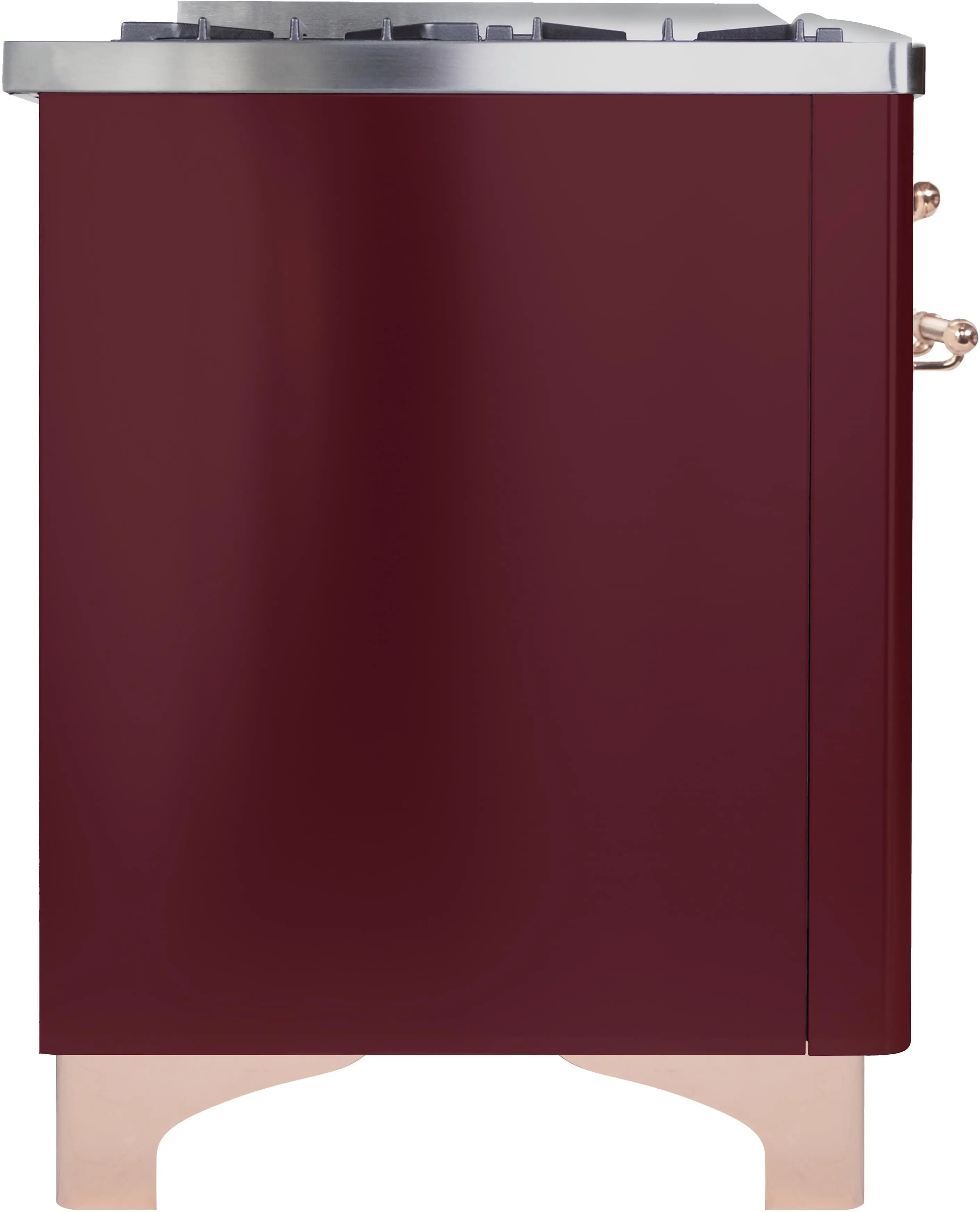Ilve UM096DNS3BUPLP Liquid Propane In Burgundy W/ Copper Trim