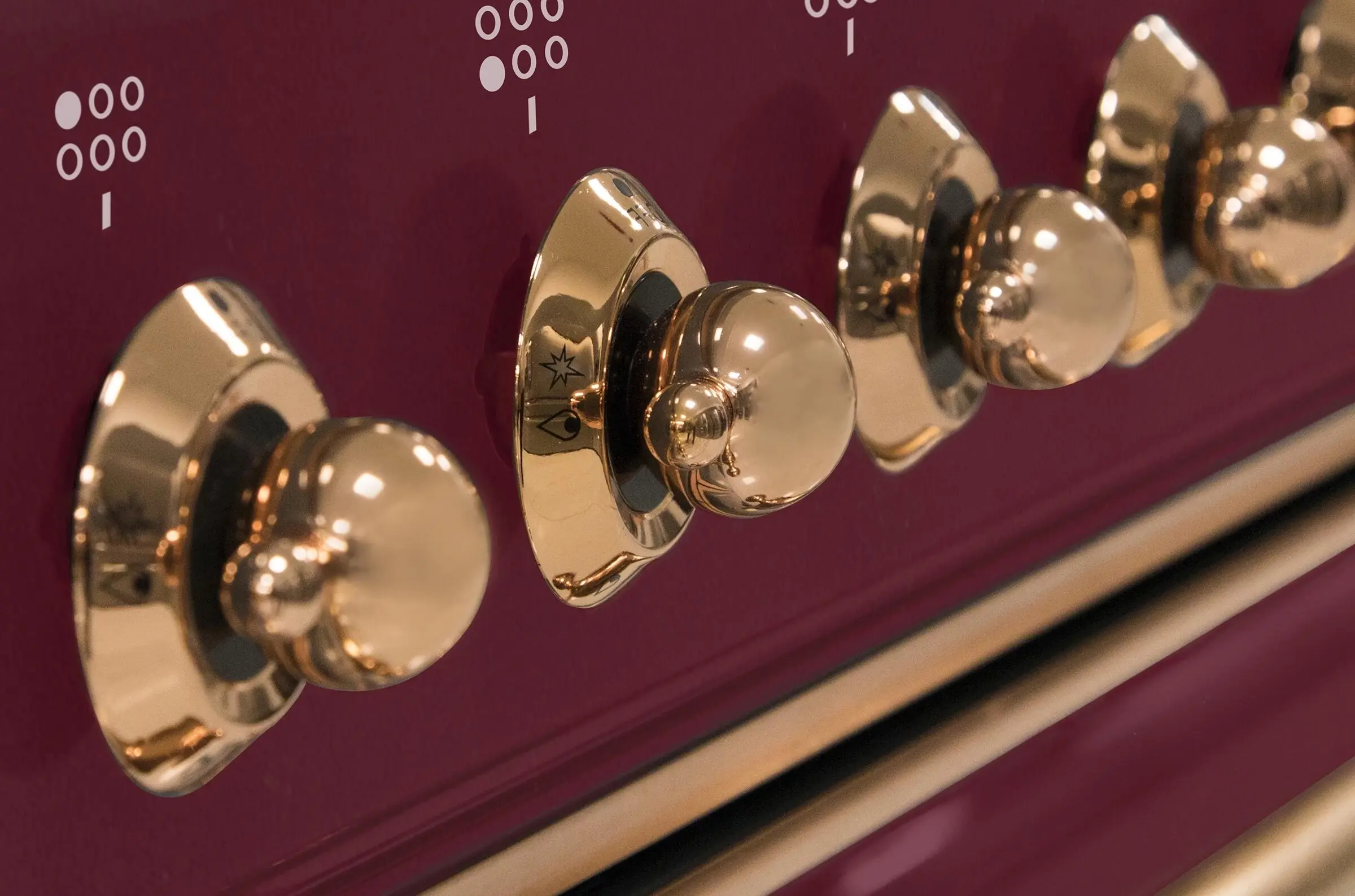 Ilve UM096DNS3BUPLP Liquid Propane In Burgundy W/ Copper Trim