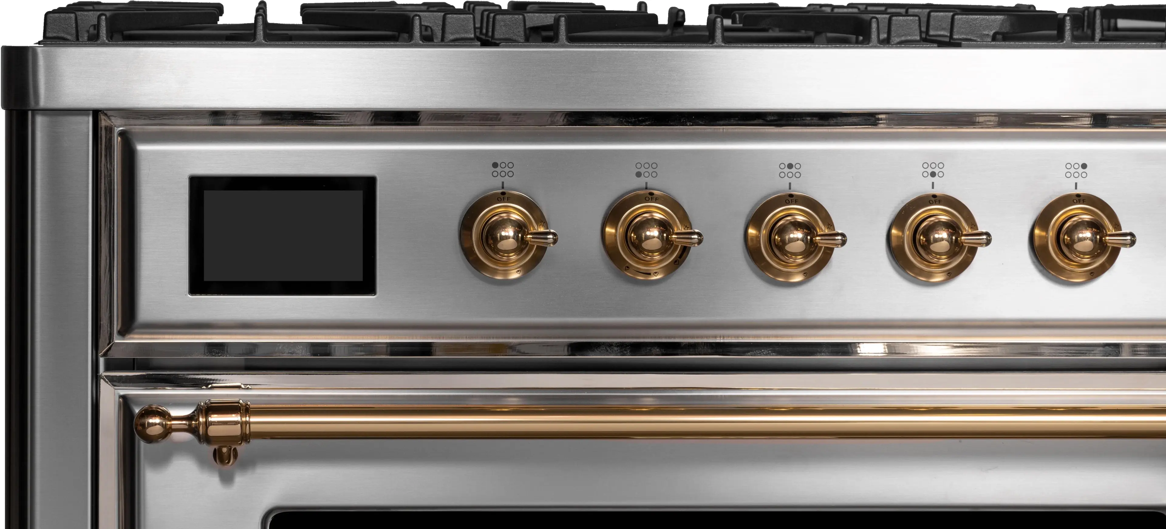 Ilve UM096DNS3SSGLP Liquid Propane In Stainless Steel W/ Brass Trim