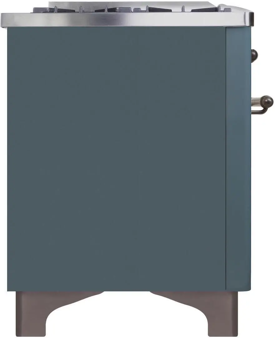 Ilve UM09FDNS3BGBLP Liquid Propane In Blue Grey W/ Bronze Trim