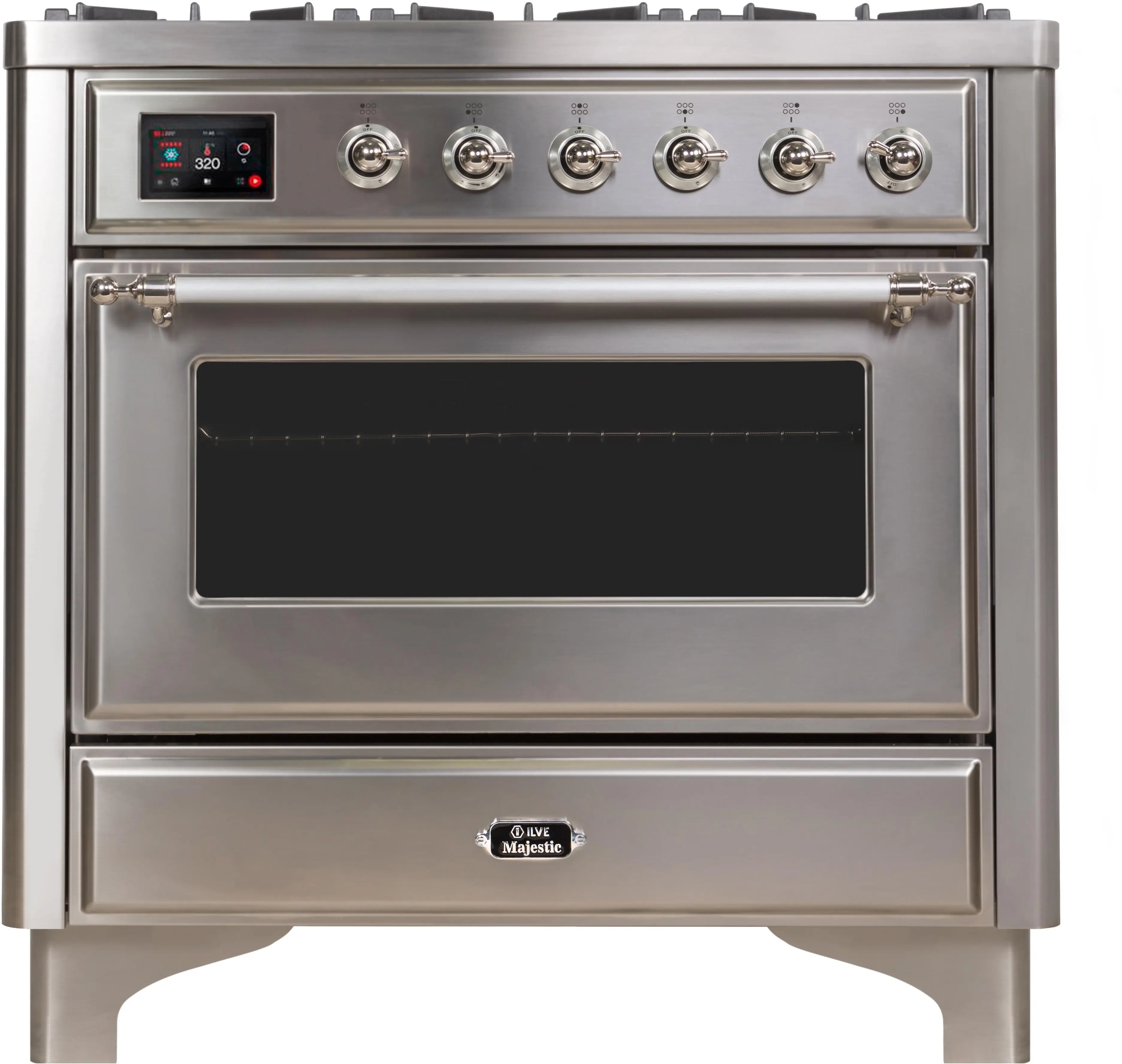 Ilve UM09FDNS3SSCLP Liquid Propane In Stainless Steel W/ Chrome Trim
