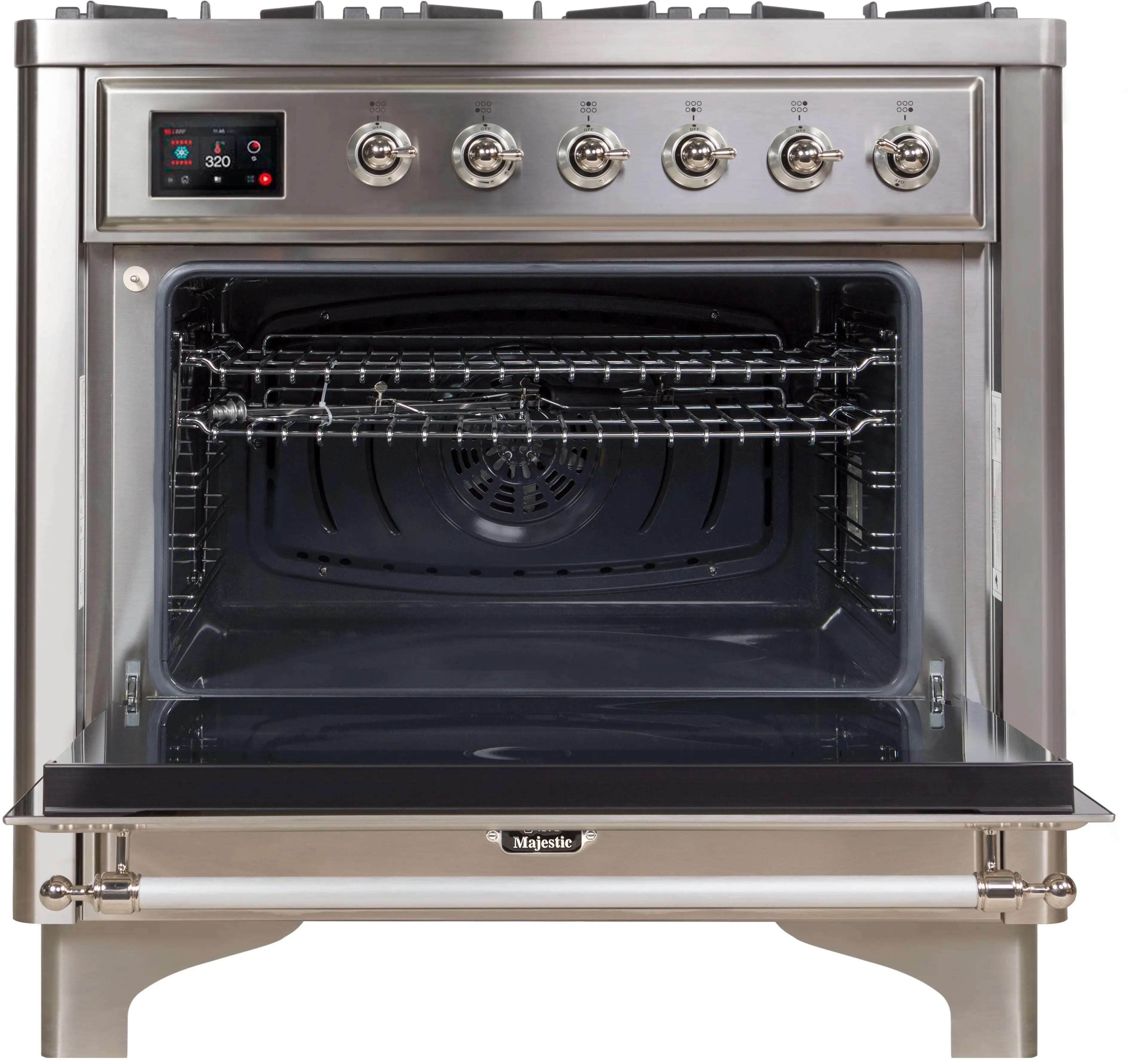 Ilve UM09FDNS3SSCLP Liquid Propane In Stainless Steel W/ Chrome Trim