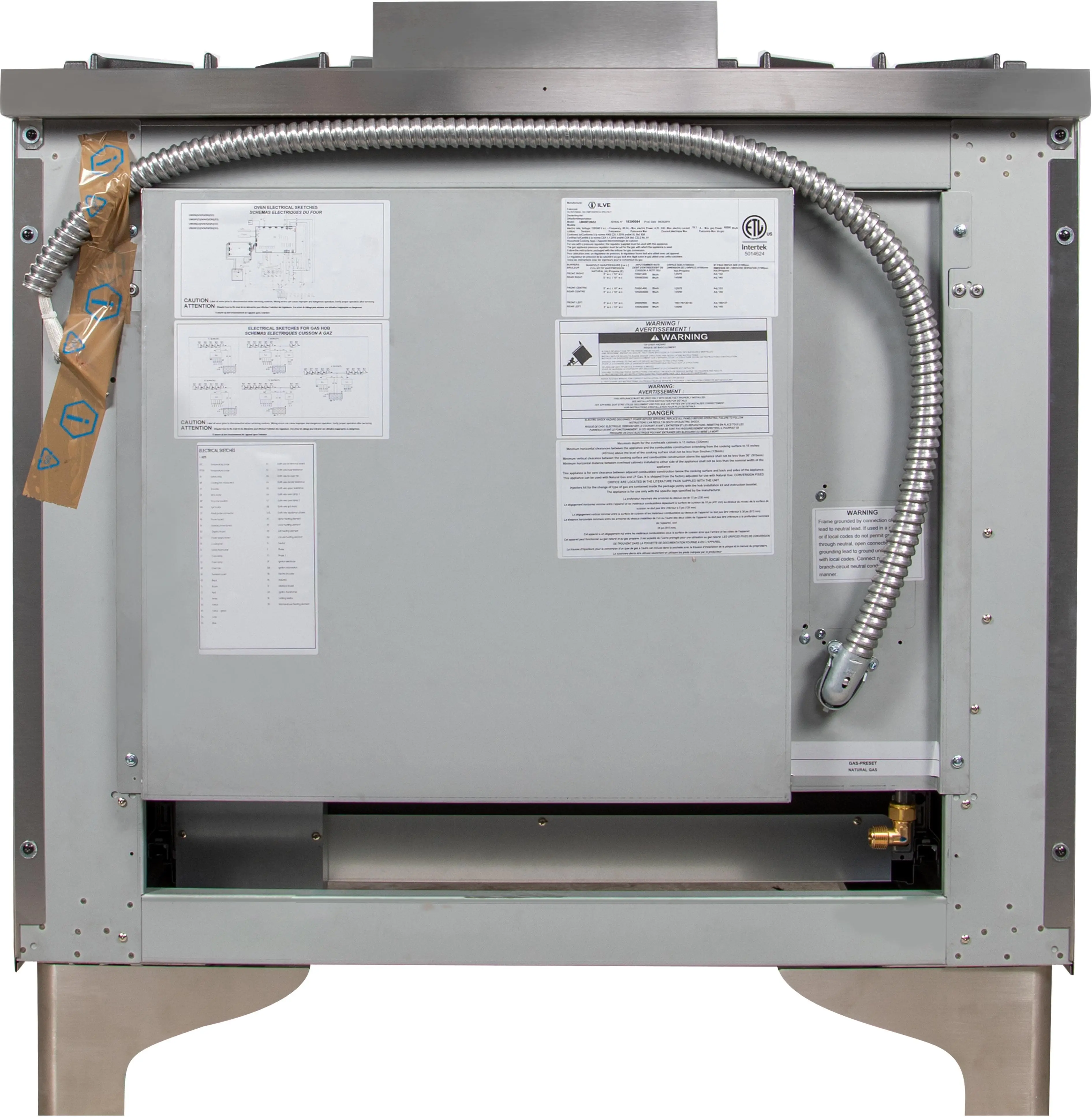 Ilve UM09FDNS3SSCLP Liquid Propane In Stainless Steel W/ Chrome Trim