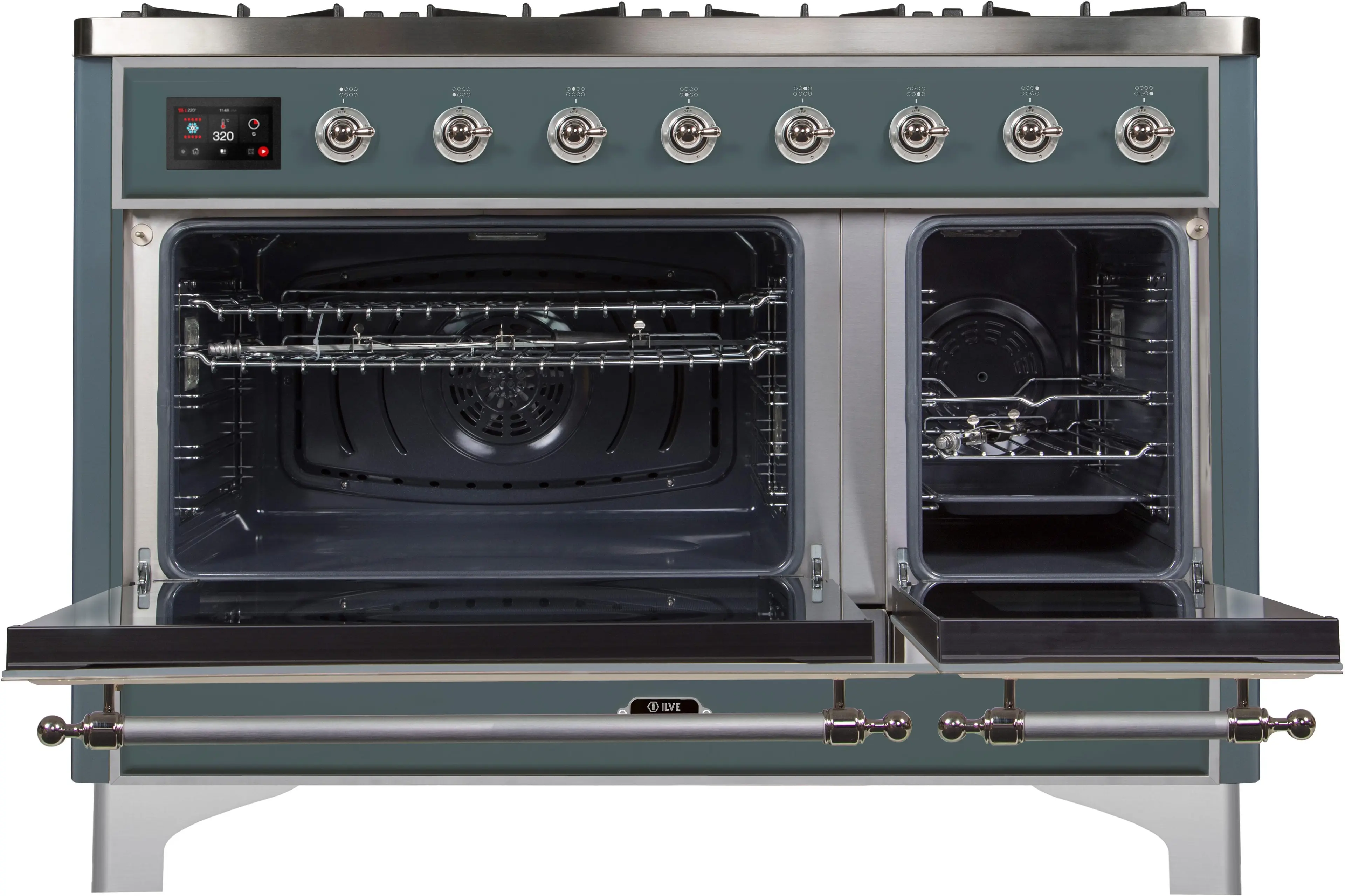 Ilve UM12FDNS3BGCLP Liquid Propane In Blue Grey W/ Chrome Trim