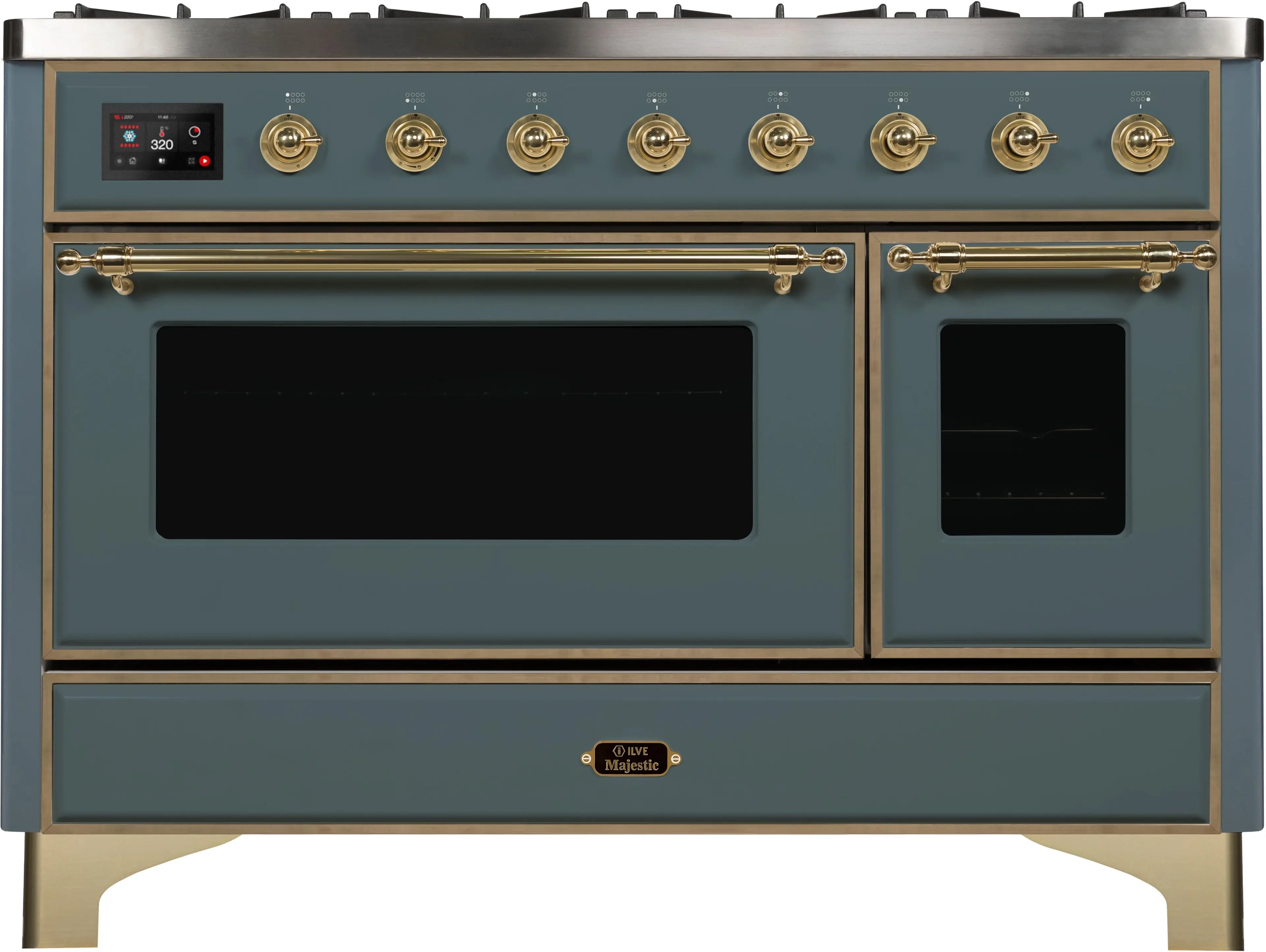 Ilve UM12FDNS3BGGLP Liquid Propane In Blue Grey W/ Brass Trim